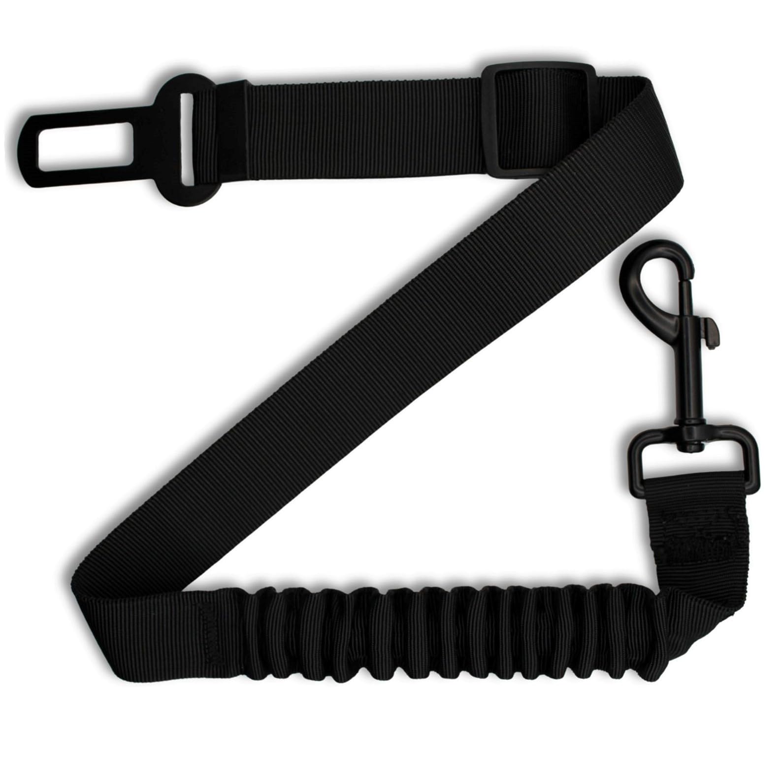 EASERIA Hundegurt fürs Auto, Premium Hunde Anschnallgurt, Elastische Hund Sicherheitsgurt mit Rückdämpfung, Verstellbare Länge 54-72- 90cm, für Kleine und Mittlere Hunde und Alle Autotypen, Schwarz