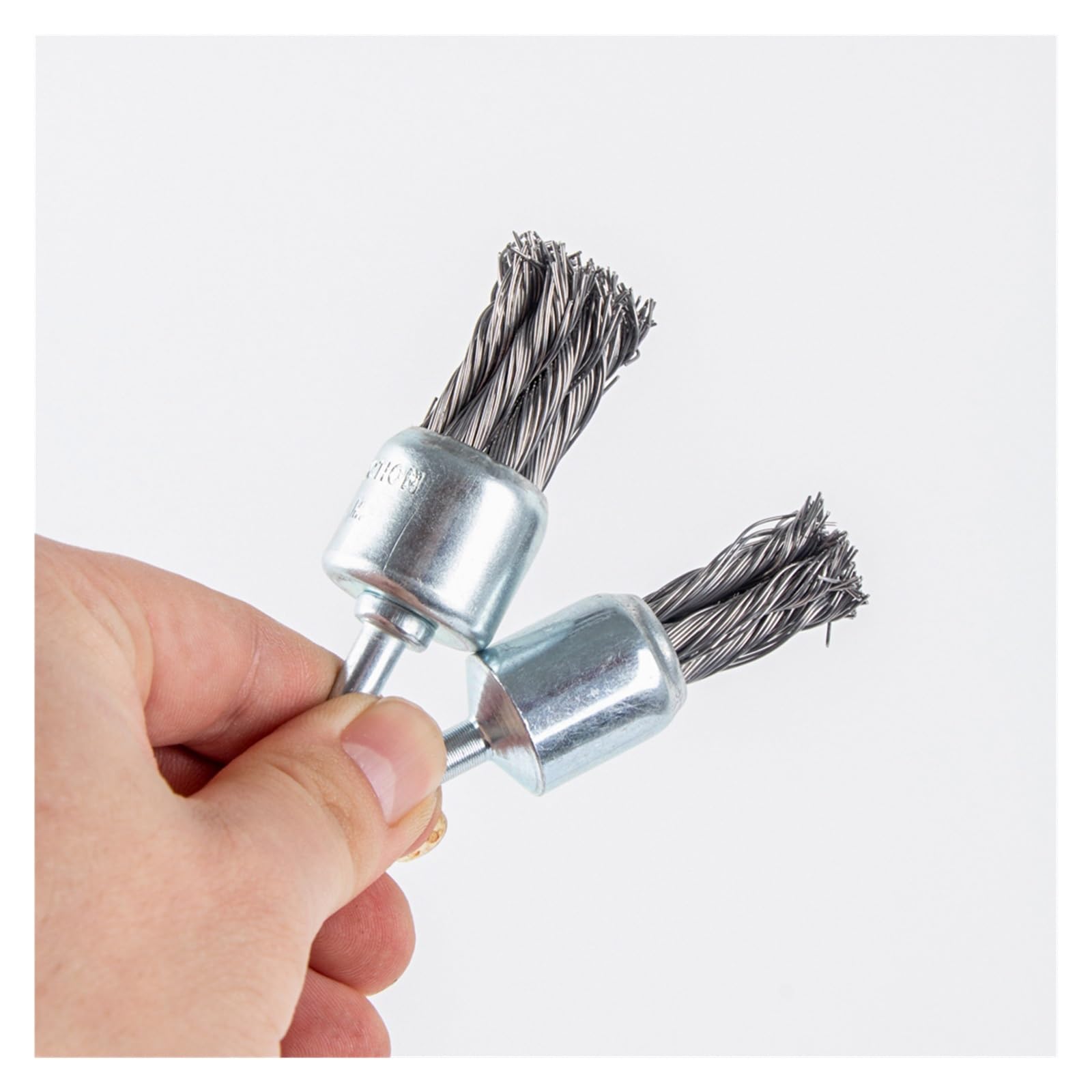 szczotka druciana do wiertarki, 8PC Twist Knotted Wire Wheel Cup Brush End Brush do wiertarki montowanej na trzonku 6mm Metal Brush