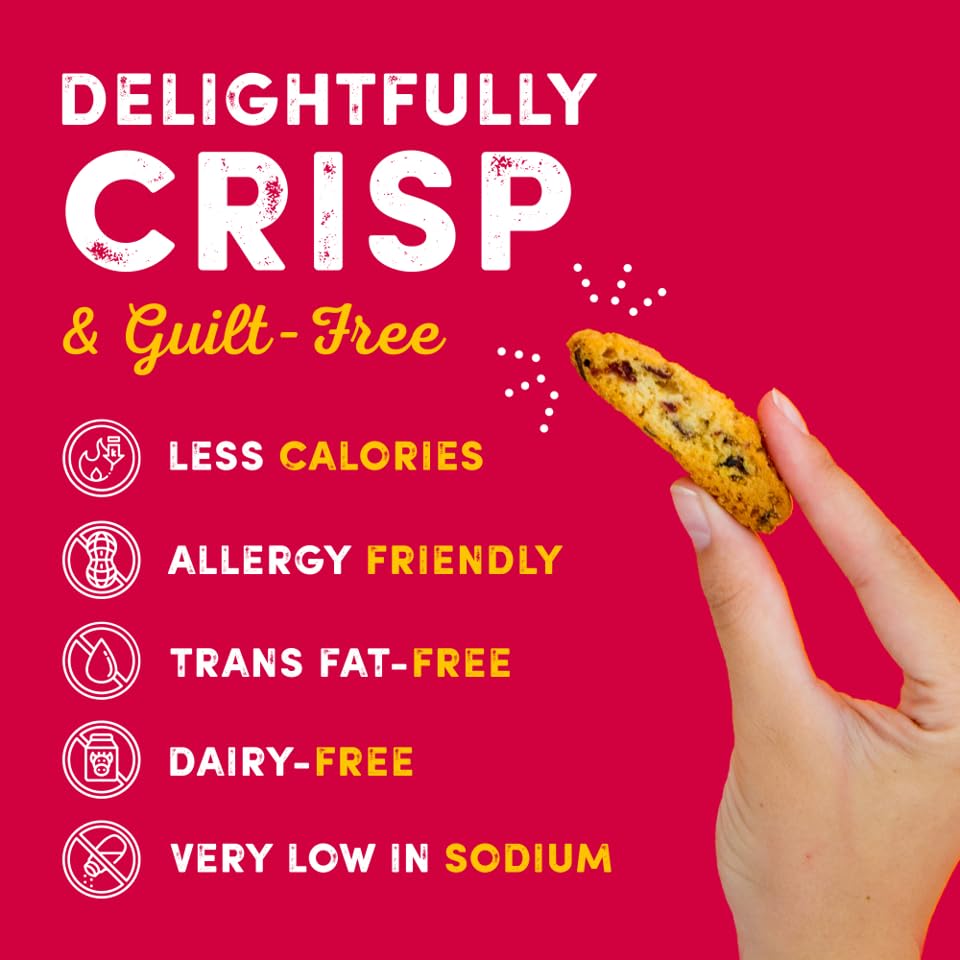 Miniatura 5 de Cooper Street Galletas italianas Biscotti Galletas de galletas estilo biscotti dos veces horneadas en delicioso sabor a trozos blancos de cereza,