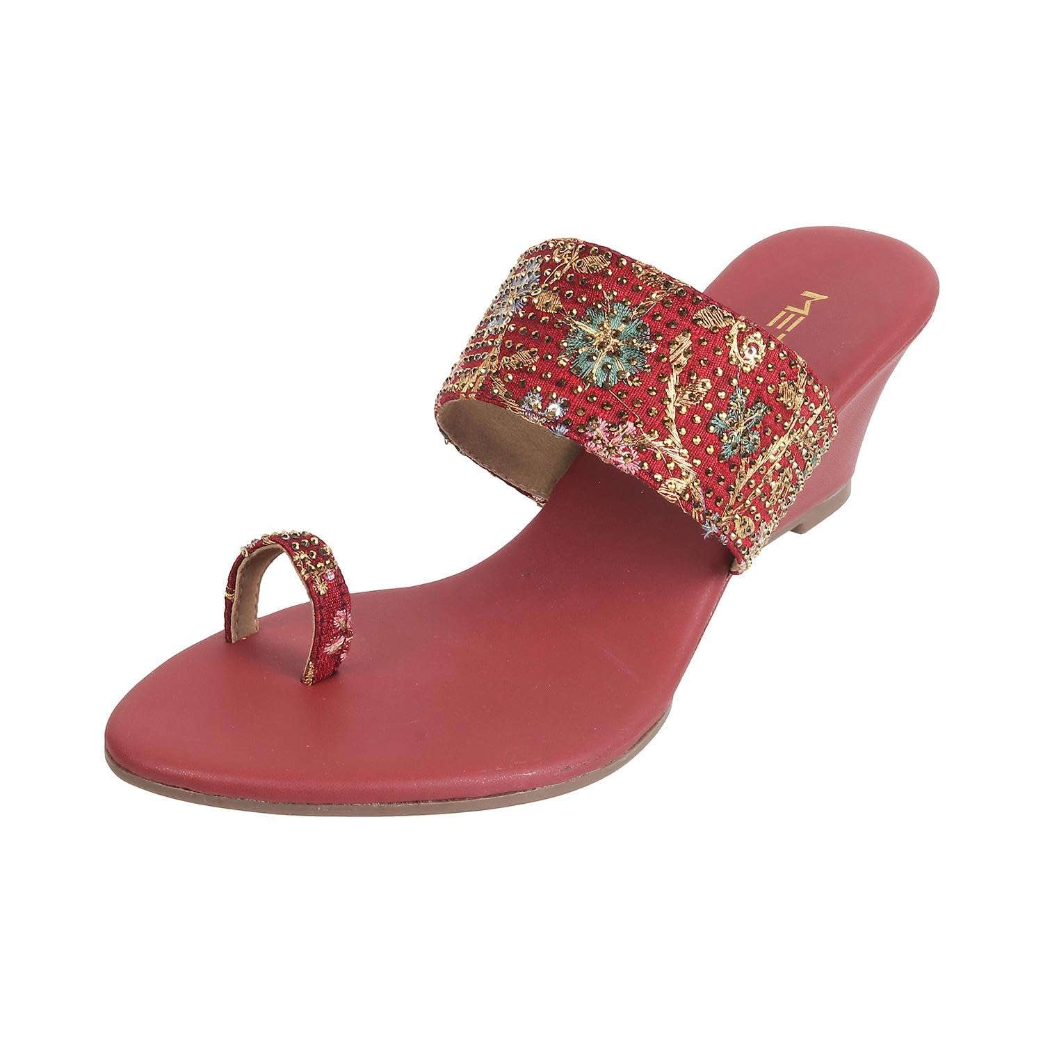 Metro Women Maroon Ethnicwear Wedge Heel Sandal UK/7 EU/40 (35-939) (B0CQHFRZZJ) Amazon Price History, Amazon Price Tracker