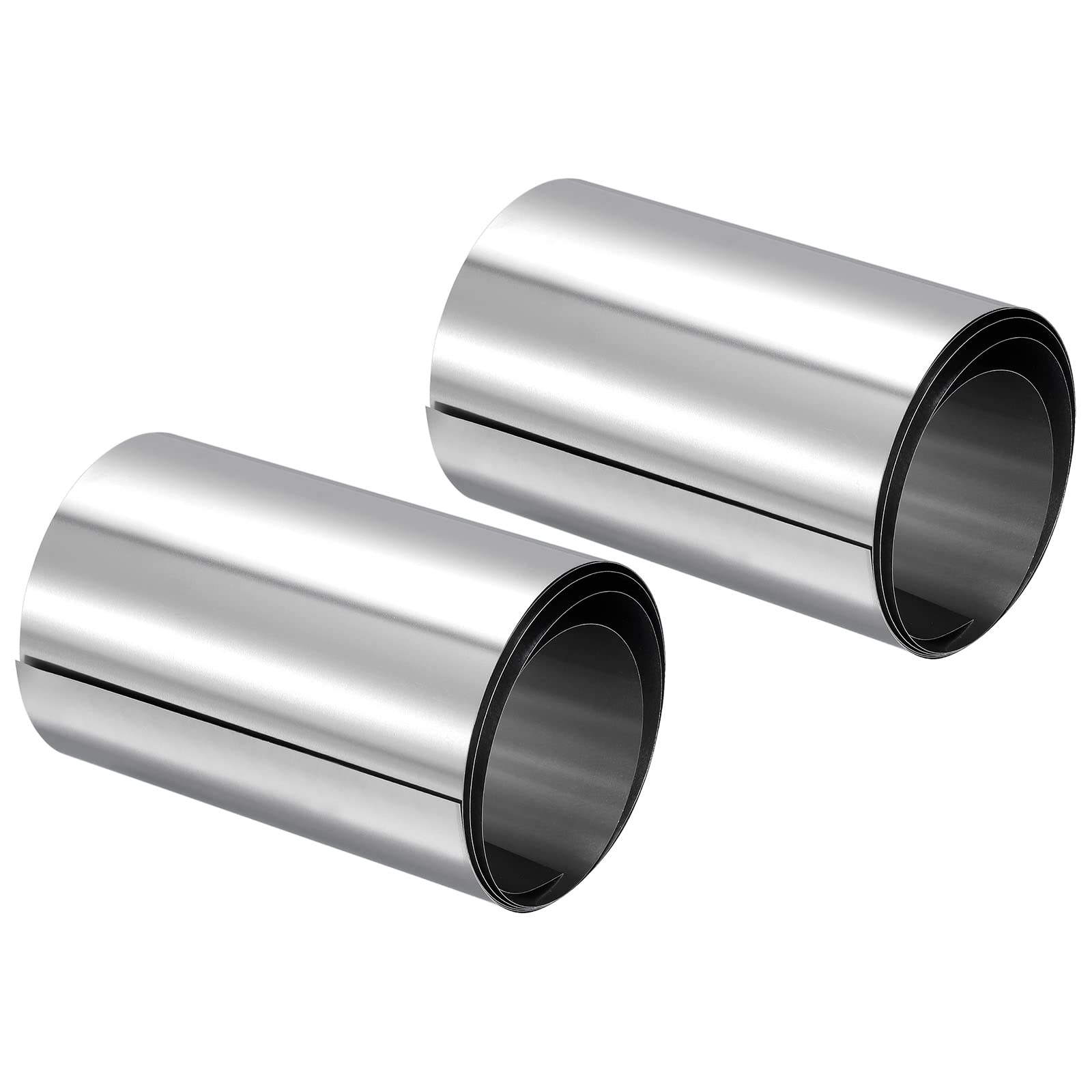 uxcell 0.1x100x1000mm 304 Stainless Steel Roll Sheet Fine Plate Sheet Foil for Crafts, Electronic Equipment, Silver Tone 2Pcs