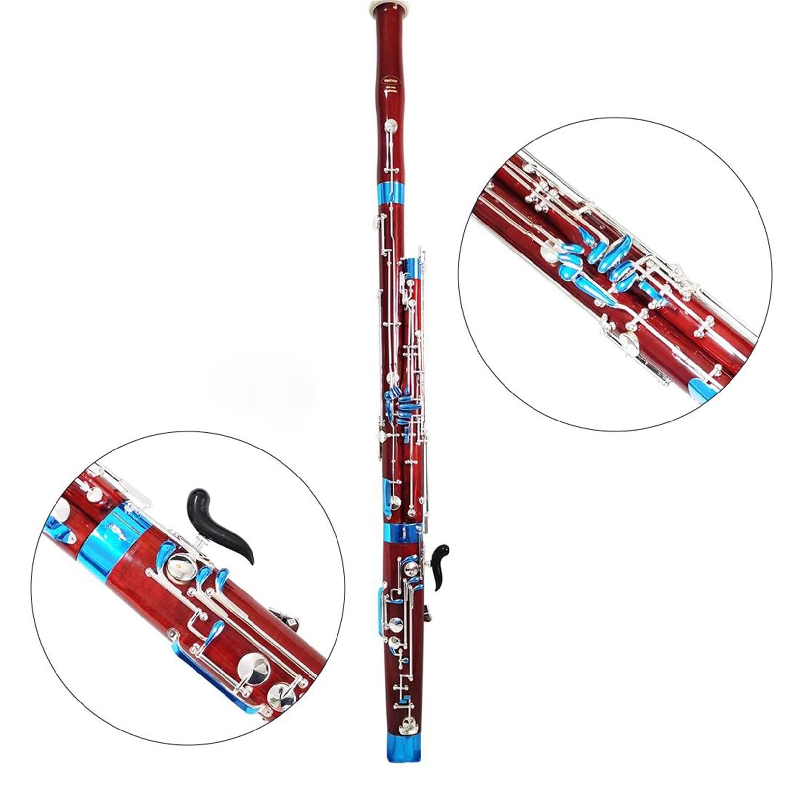 Colore Legno Chiave C Fagotto Chiave Nichelata Strumenti Musicali A Fiato Con Custodia Accessori Fagotto Per Principianti