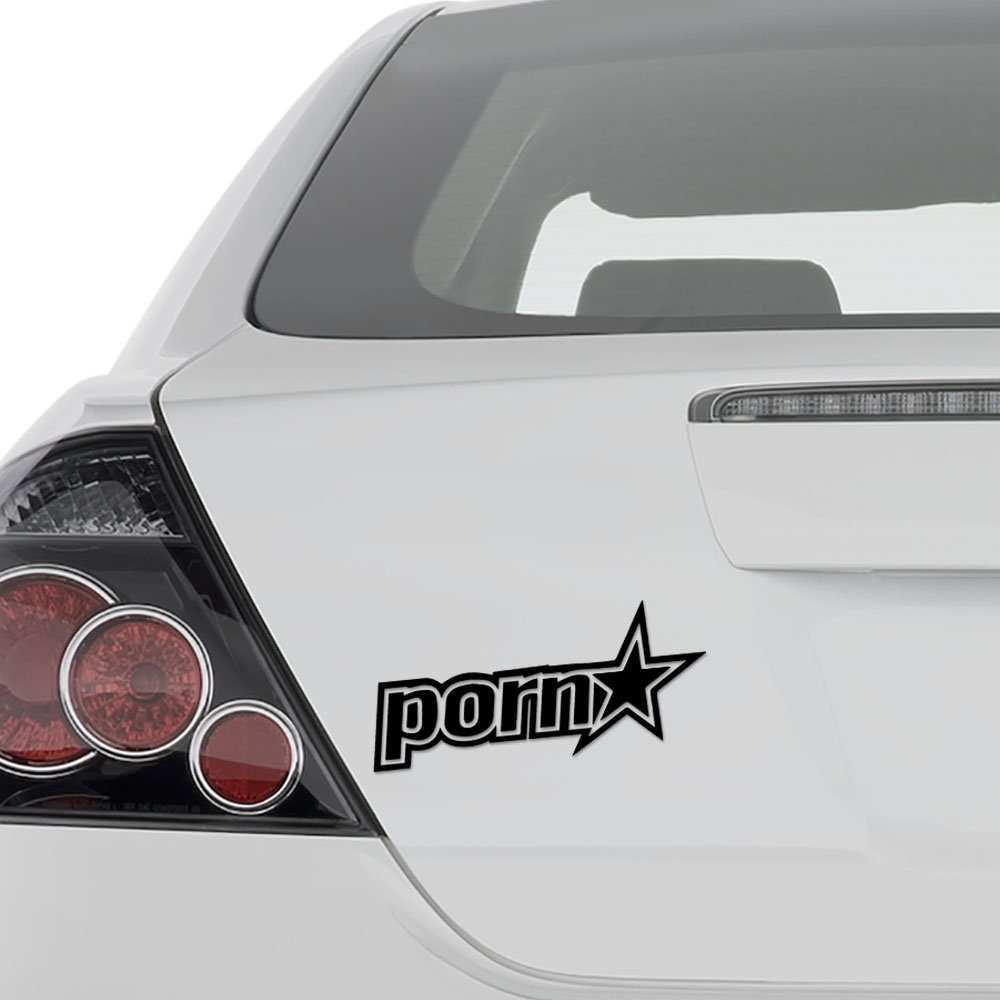 Amazon.com - Porn Star for Car Truck Motorcycle Windows Bumper Laptop Home  Wall Decor Vinyl Sticker Decal - Size [12 in30 cm] Wide Color- Matte Black
