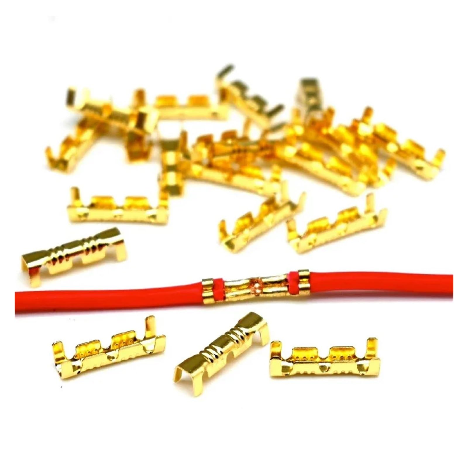 U-förmige Kabelschuhklemme, 453/453C U-förmiger Kalteinsatz-Drahtverbinder mit kleinen Zähnen, mehrfarbig, 0,3–4, mm², 50–200 Stk(Silver 453c,200pcs)