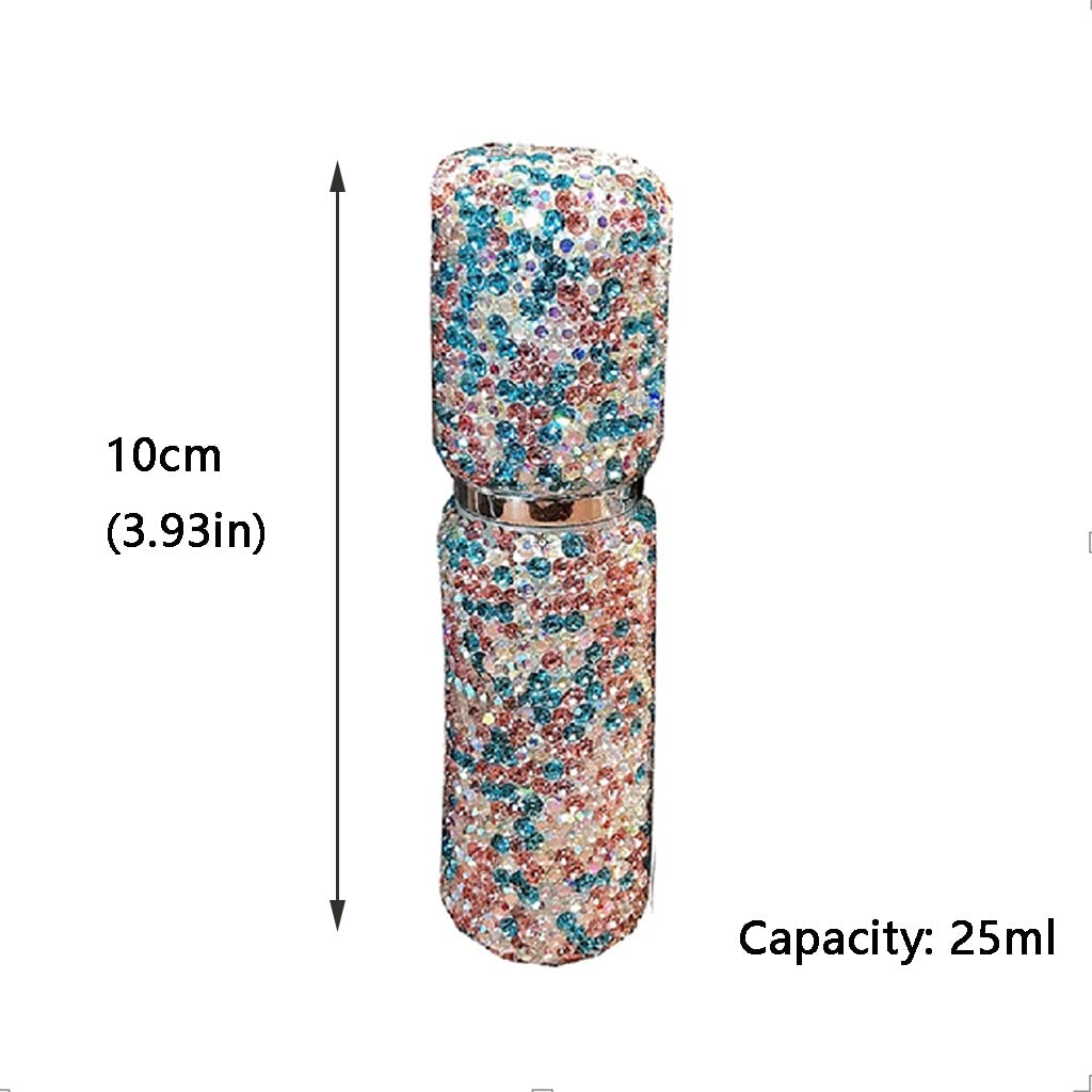 butelkę z perfumami, butelkę z mgłą Butelka na perfumy w sprayu ze strasem, 25 ml szklane butelki z rozpylaczem, podróżna butelka na perfumy, przenośna mini butelka z atomizerem perfum do wielokrotneg