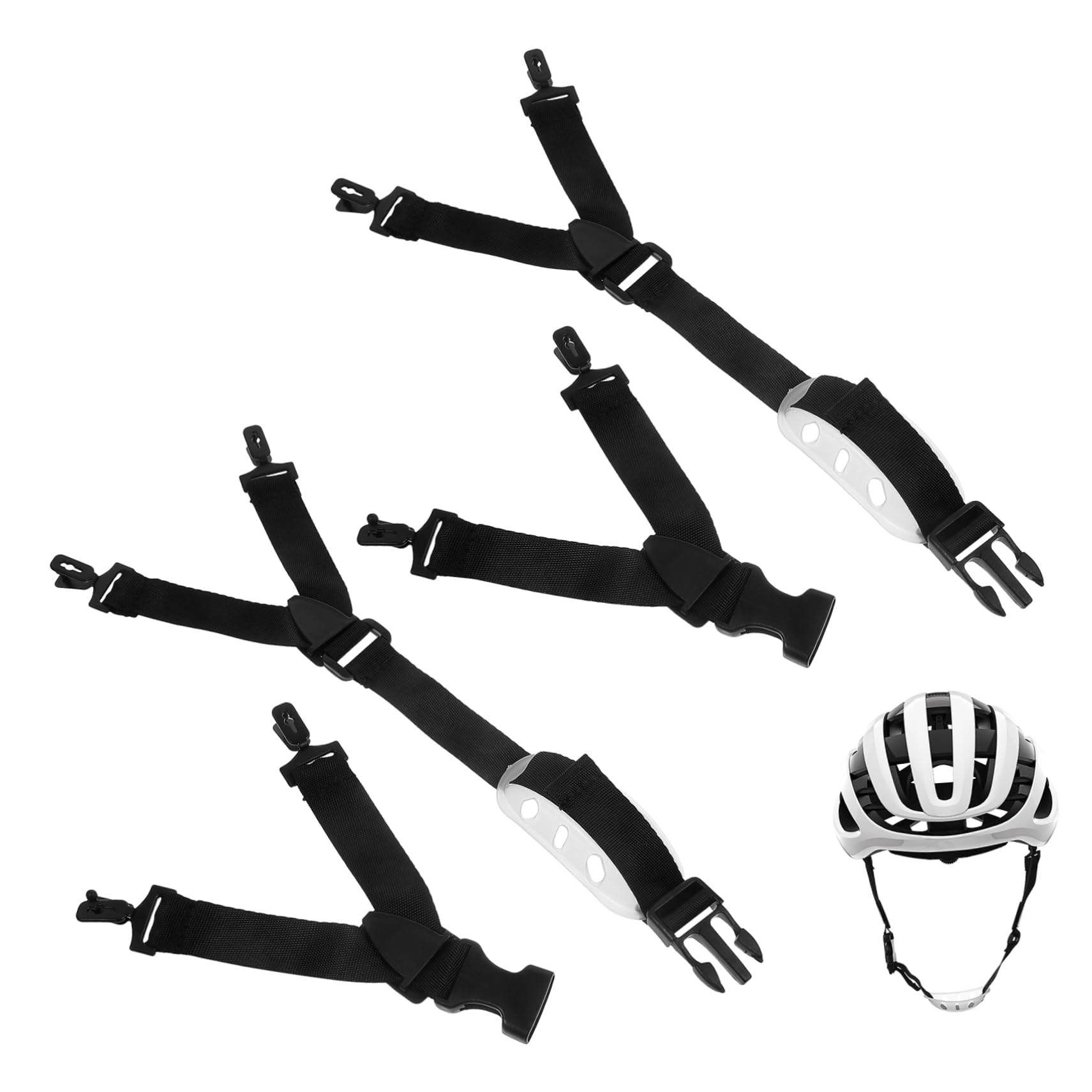 10 Set Sottogola Del Casco Elasticizzato Fascia Per Casco Di Sicurezza Sottogola Per Elmetto Universale Sottogola Imbottito Sostituzione Poliestere Nero Colore Casuale 2 Pezzi*10