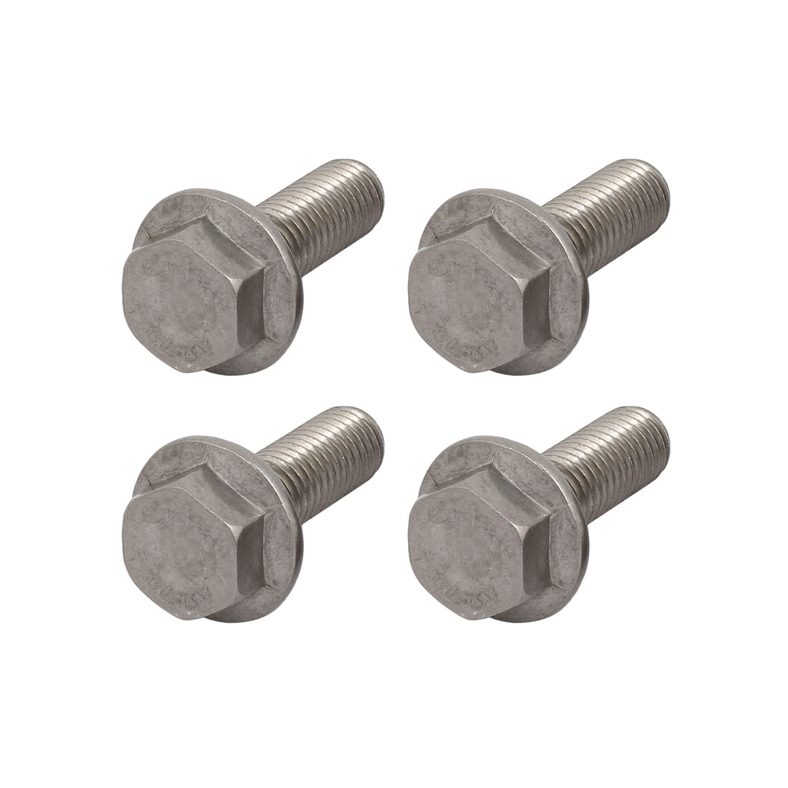 METALLIXITY Flange Hex Head Bolts (M10x30mm) 4pcs, Hexagon Bolt Fully Thread Screw - for House Construction Hardware Fasteners
