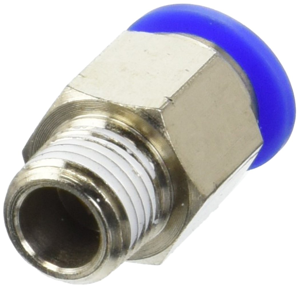 MettleAir MTC 10N02 Push to Connect Straight Male Fitting, 10 mm OD, 1