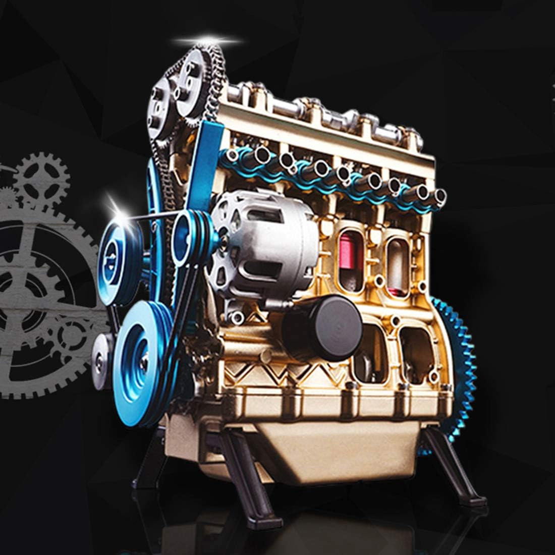 Leic V4 Engine Model Allmetal Car Mini Inline Fourcylinder Assemble