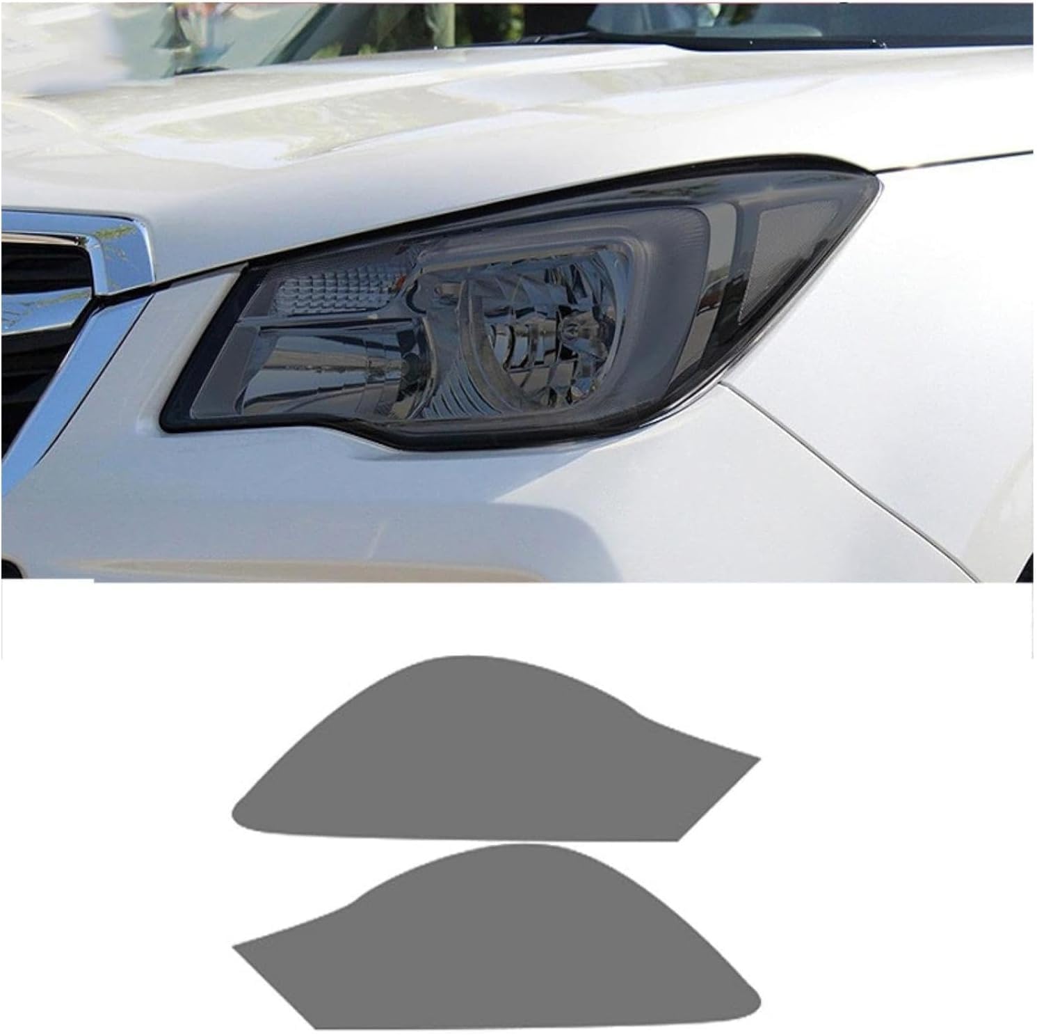 SamLng Car Front Light Film for Subaru Forster 2014-2018 Car Headlight Film Front Light Transparent Blackened Moulding Vinyl Protection Sticker Car Light Film
