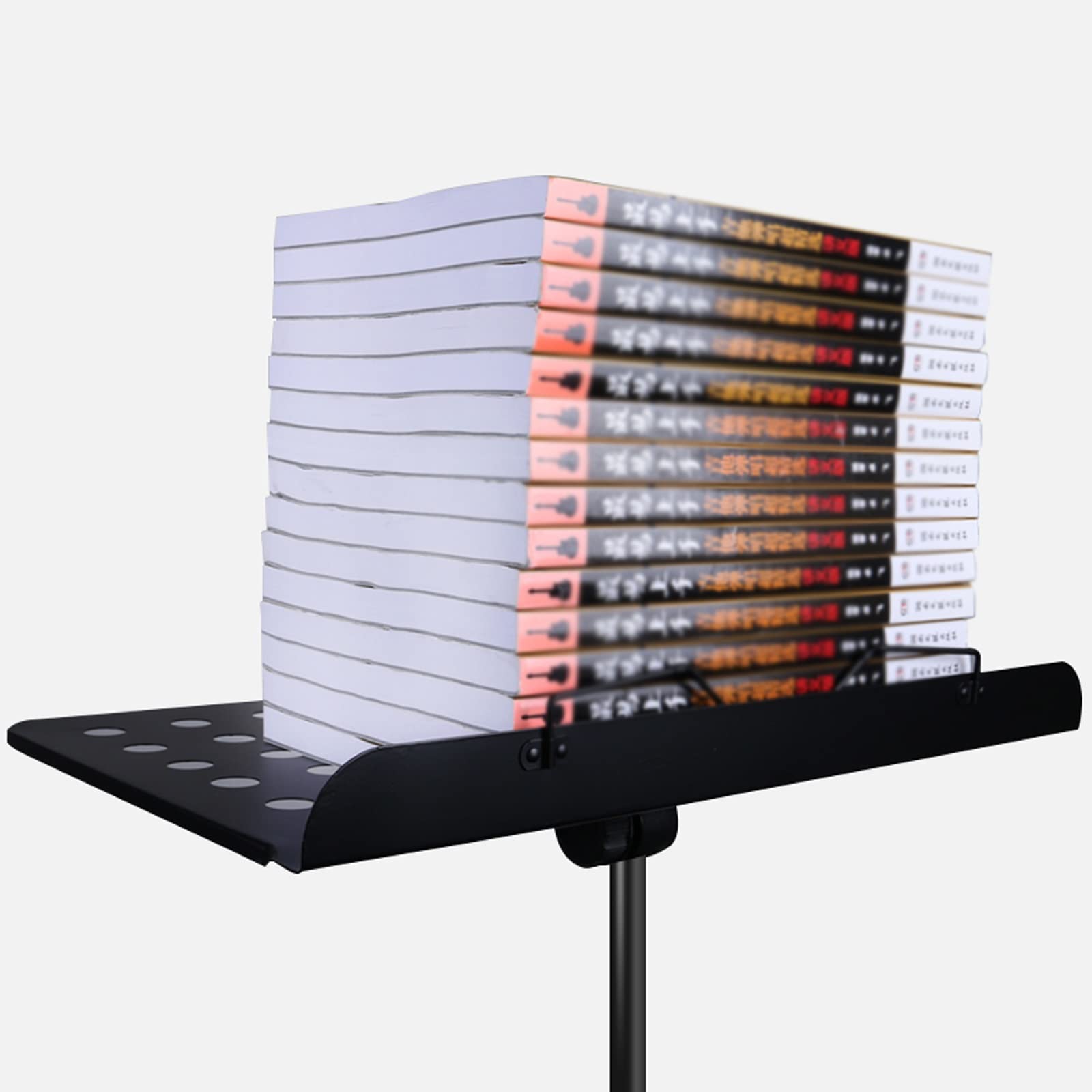 HJXGQJM Leggio for Spartiti in Metallo, Portatile Pieghevole Strumento Leggio Telaio di Lettura Supporto Piatto Musica Pieghevole, Leggio for Orchestra, Nero Leggio per spartiti