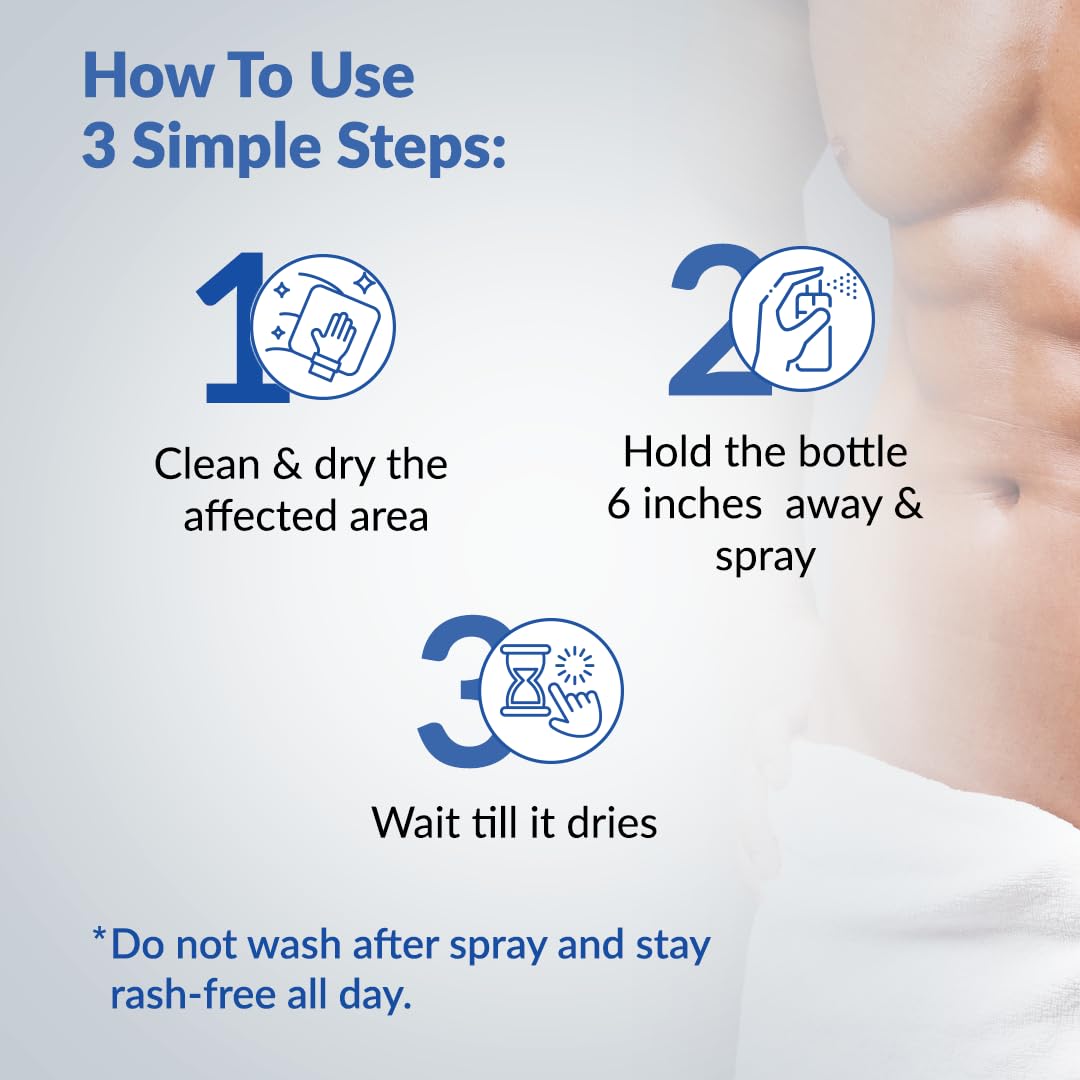 Skineasi Pro Spray for Men | Jock Itch & Fungal Infection Relief Spray | Anti Chafing, Groin Rash & Itching Protection | Intimate Hygiene & Odour Control | Quick Dry Silicone Formula | 30ml 1