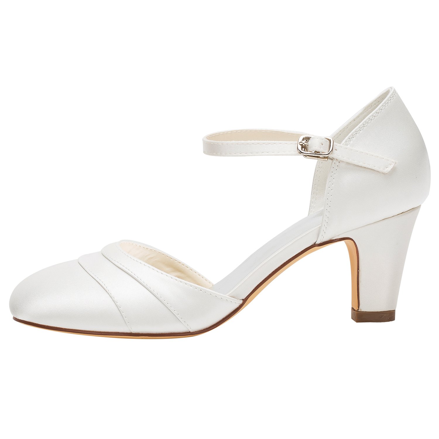 Brautschuhe Frauen Seide Wie Satin Stiletto Heel Closed Toe Pumps