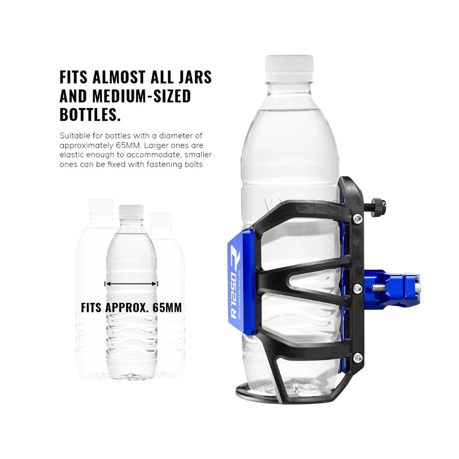 Porte-Bouteille de Boisson pour Moto pour BM@&W R 1250 R1250R R1200R RS R1250RS R1200RS Porte-bidon Moto(Titanium-R1250RS)