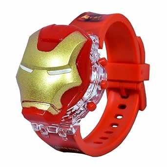 Lionmati Ironman Kids Light Glowing Watch with Music Tune and face Cover Multicolor led Digital Light for Boys and Girl