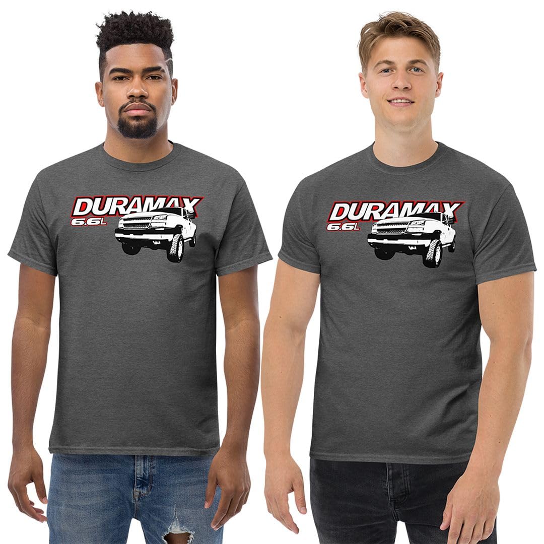 LBZ Duramax T-Shirt 6.6l Mens LLY Diesel Truck Shirt with Cateye 2500 Dark Heather