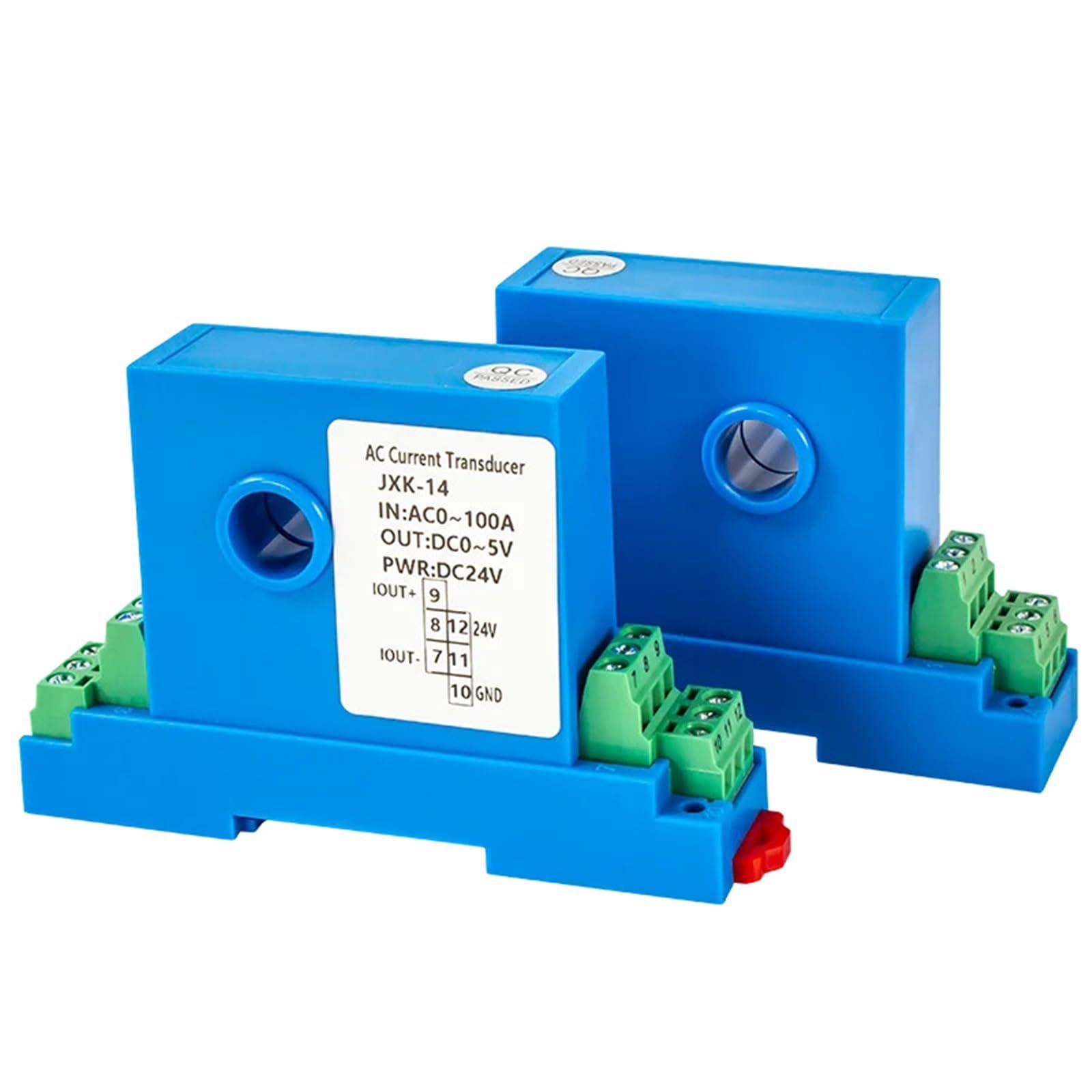 Przetwornik prądu przemiennego AC DC 1A 10A 20A 50A przy 4-20 mA Czujnik prądu 4-20mA 0-10 V Przetwornik prądu RS485 (12 mm Hole, AC0-100A_0-10 V Wyjście_DC12V Zasilacz zasilający)
