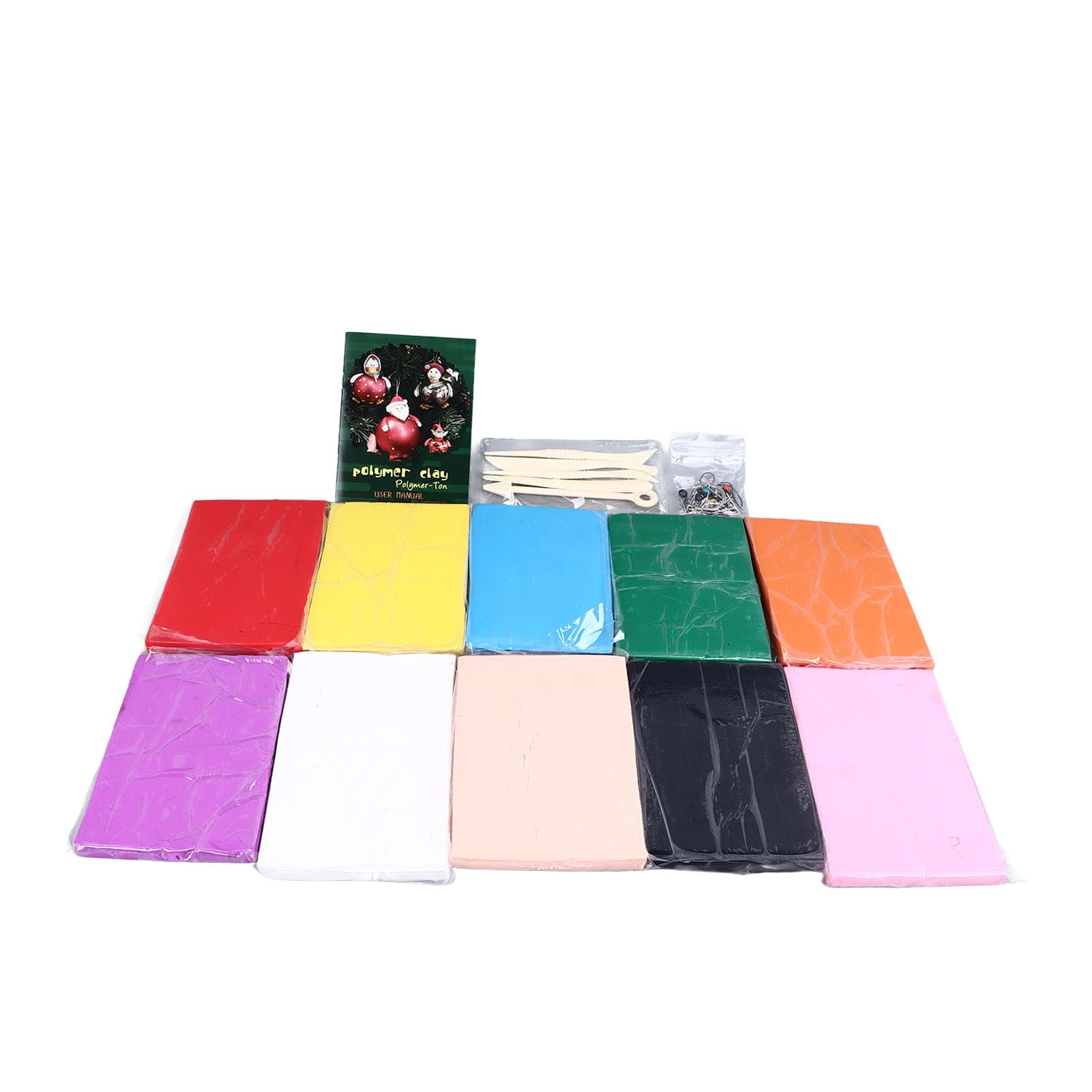 Omabeta Set di Argilla da Modellare in 10 Colori, Kit di Argilla Polimerica Morbida Ecologica per Progetti Fai da Te, Ideale per Bambini Dai 3 Anni in su, 250 G Ciascuno