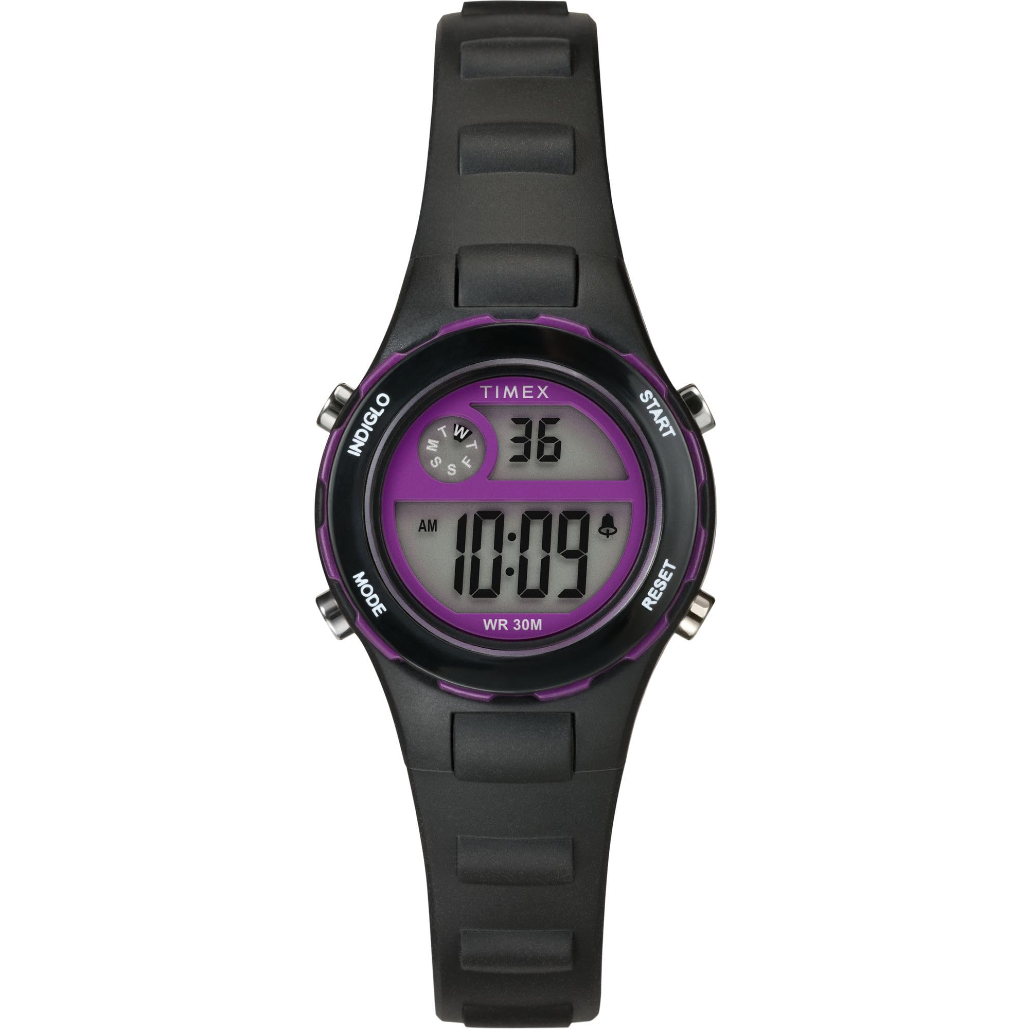 Timex Kids Digital 27mm Watch - Black Strap Digital Dial Black Case, Black