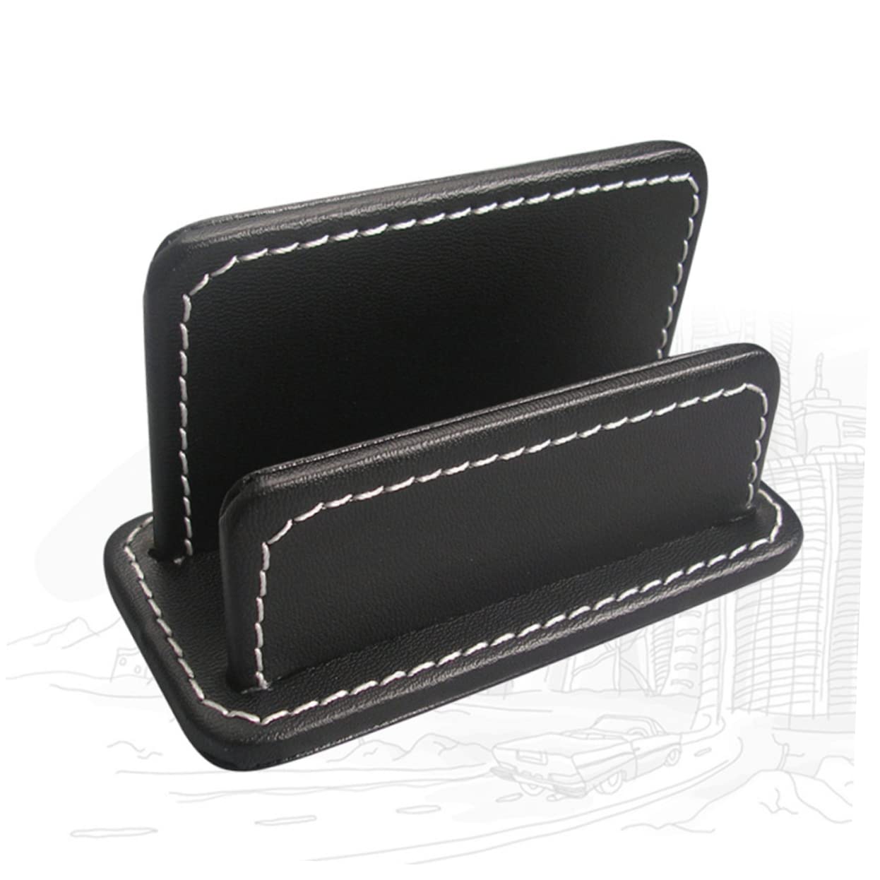 Ciieeo 3 Piezas Tarjetero De Cuero Soporte De Mesa Para Tarjetas De Visita Accesorios De Mesa De Oficina Soporte Para Tarjetas De Visita Tarjetero De Piel Tarjeta De Visita Papelería