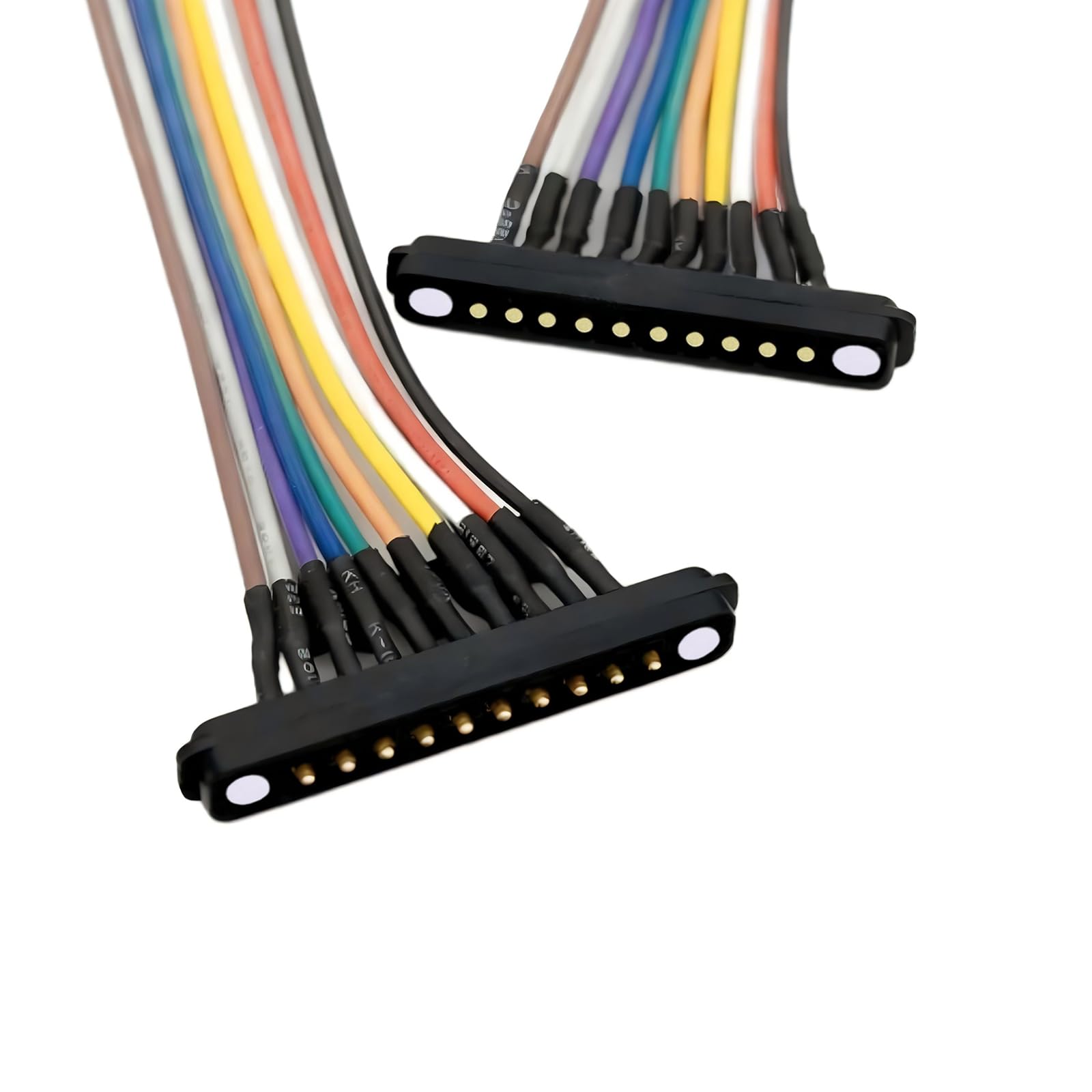 1 paire de connecteurs magnétiques Pogo Pin avec câble de 10 cm, 2P/3P/4P/5P/6P/7P/8P/9P/10P Connecteur magnétique mâle + femelle 2,5 mm/4 mm d'espacement à travers les trous Prise d'alimentation CC à