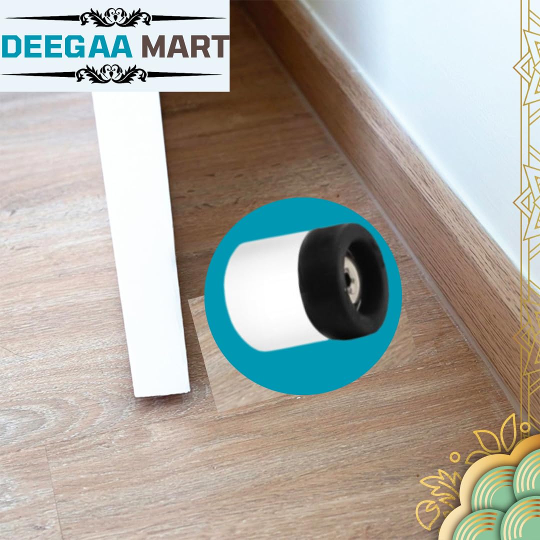 Black Rubber Door Stopper | Heavy-Duty Door Stop with Rubber Tip Bumper | Wall & Door Protector, Sound Dampening for Home, Office, Hotels (2, 2.5 INCH) — Amazon image 7