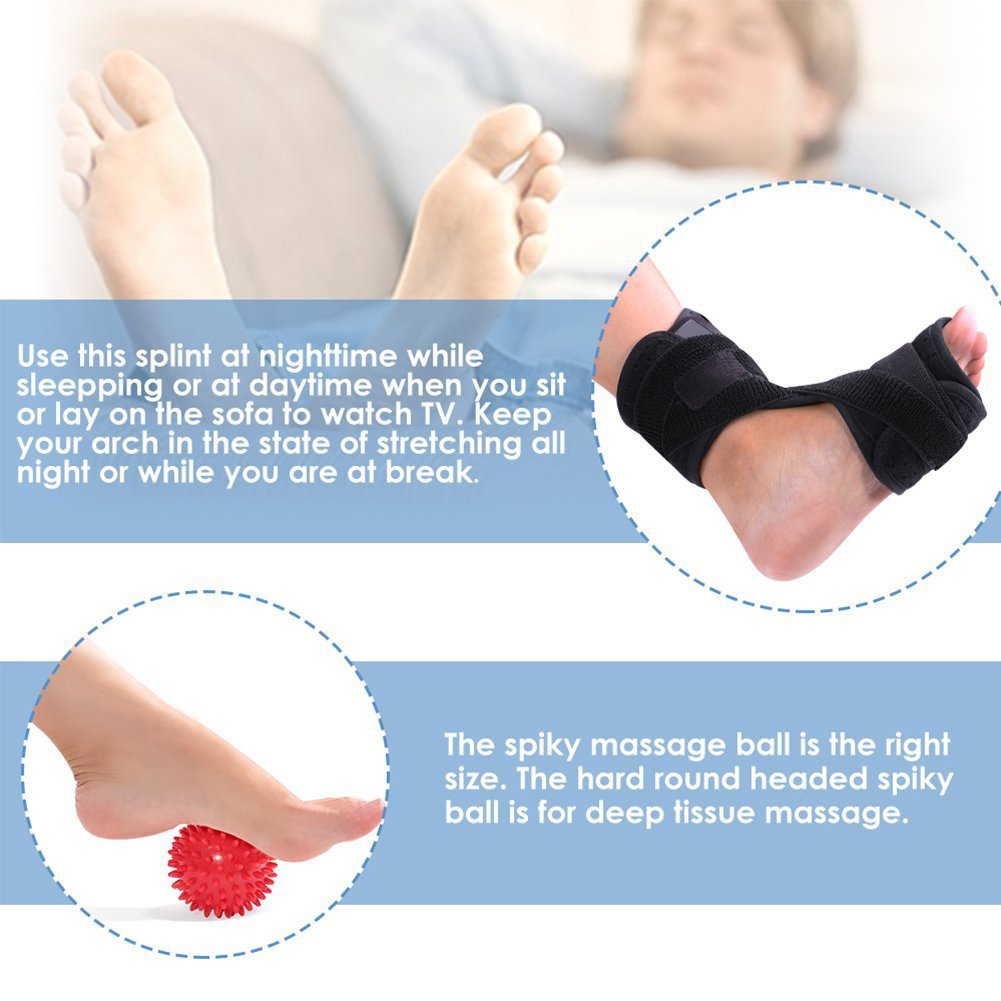 Plantar Fasciitis Night Splints, Foot Drop Orthotic Brace Support
