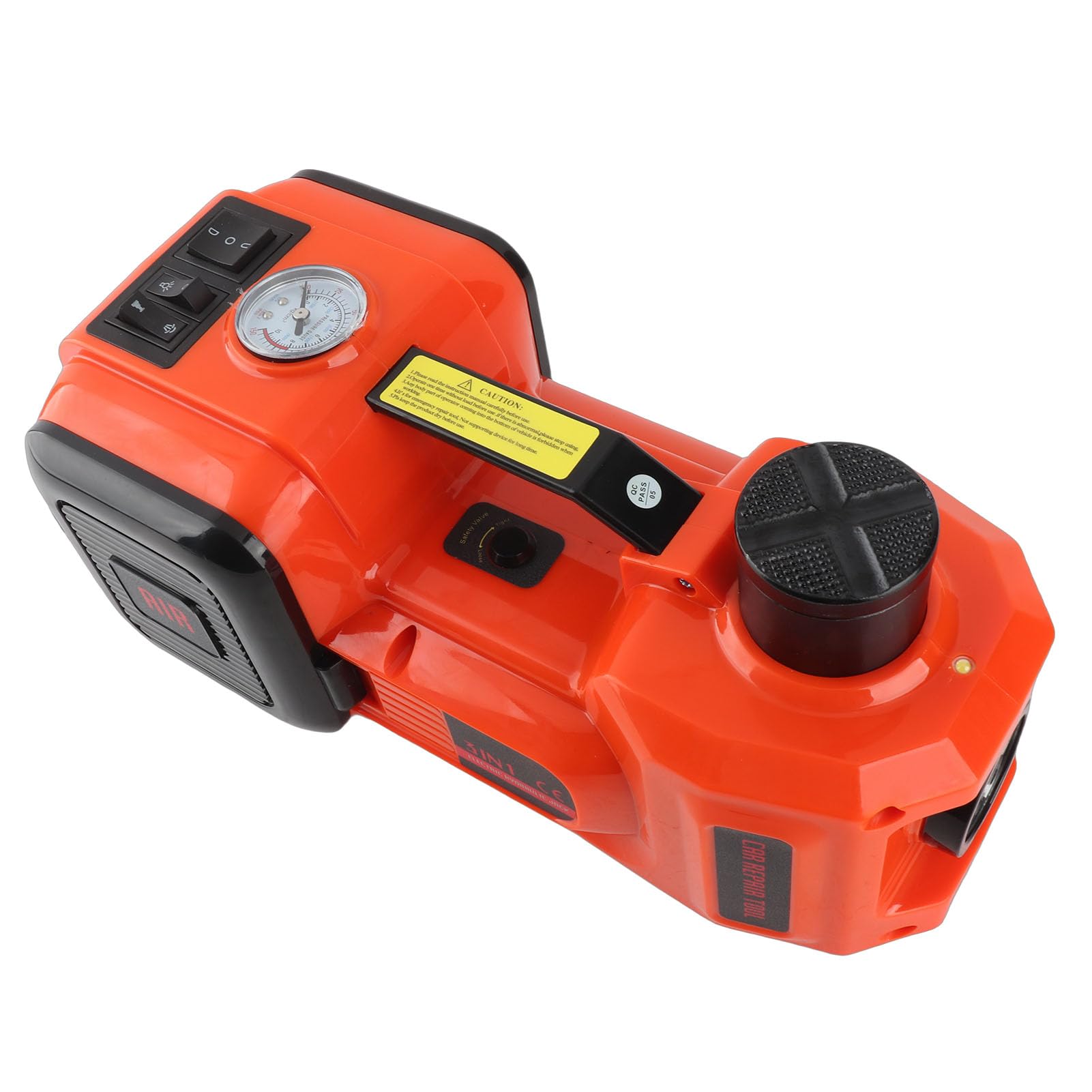Martinetti Idraulici Elettrici 5T, Martinetto Da Pavimento Per Auto, Martinetto Per Veicoli Con 12 V, Luce A LED E Torcia Elettrica, Ideale Per Il E Lo Stoccaggio Di Emergenza Pneumatici Su