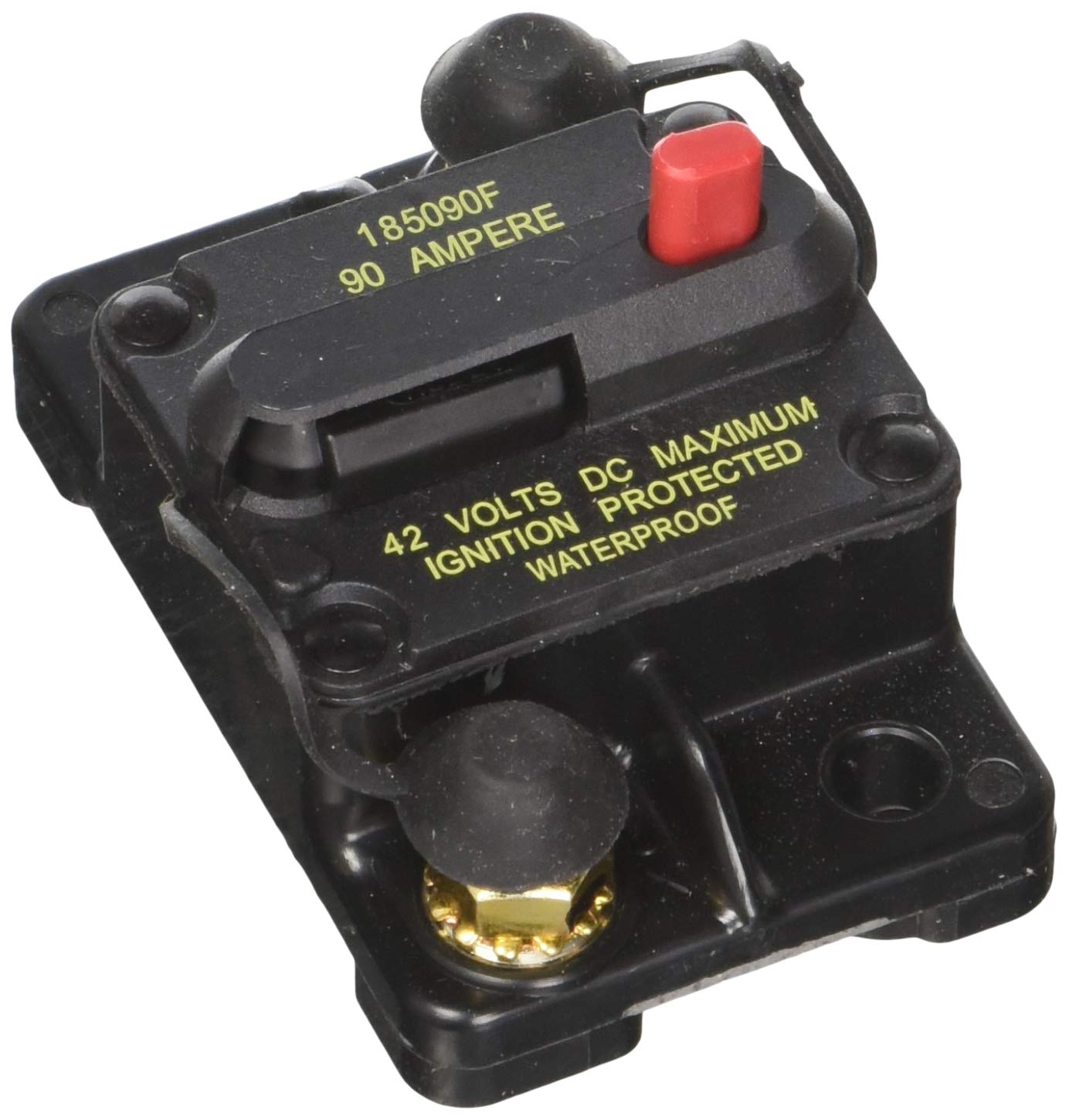 Bussmann CB185-60 Waterproof Flush Mount Circuit Breaker (60 Amp, 42 VDC) – For Trucks, RVs, Boats & Marine Use