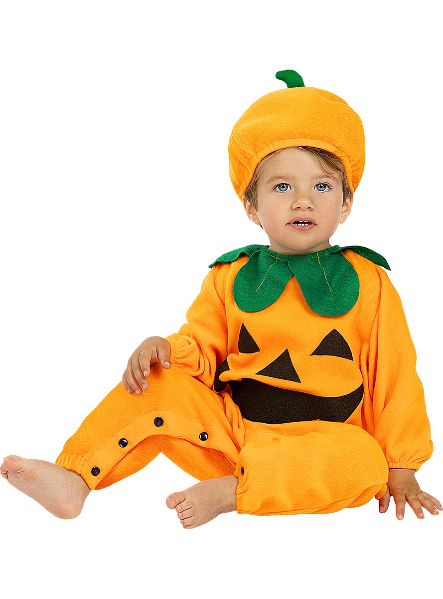Funidelia | Disfraz de calabaza para bebé Comida, Verduras, Terror - Disfraz para niños y divertidos accesorios para Fiestas, Carnaval y Halloween - Naranja