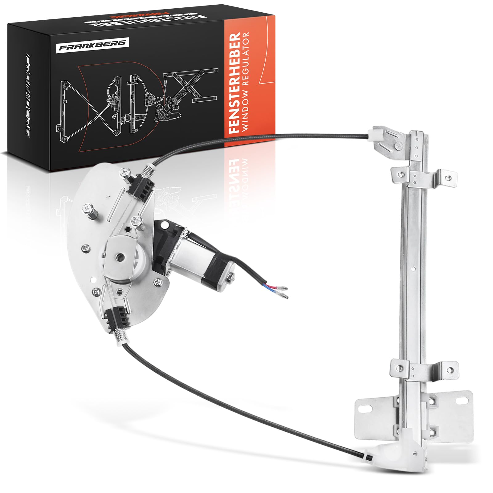 Frankberg Elevalunas Mecanismo elevalunas Eléctrico Con Motor 2 Polos Trasero derecho Sin placa 4/5-Puerta Compatible con Terrano II R20 Replace# 827002X400