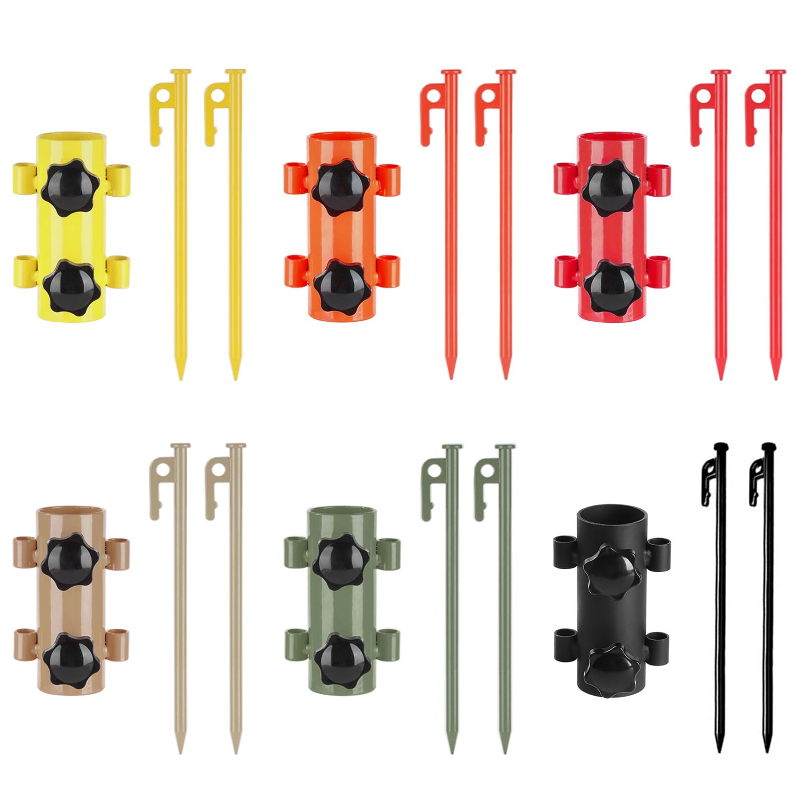 Camping Zelt-Stangenhalter - Windfest & Verstellbar! Für Markisen & Sonnensegel 28-34mm