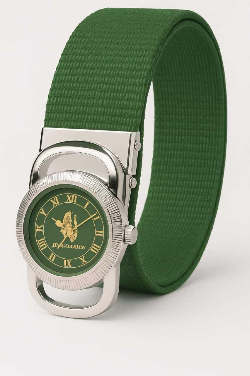 Men Casual Nylon Belt | Lightweight Webbing Strap with Metal Buckle | Suitable for Jeans Trousers and Casual Wear | Everyday Styling Belt Accessory | Adjustable Fit Size L-image-3