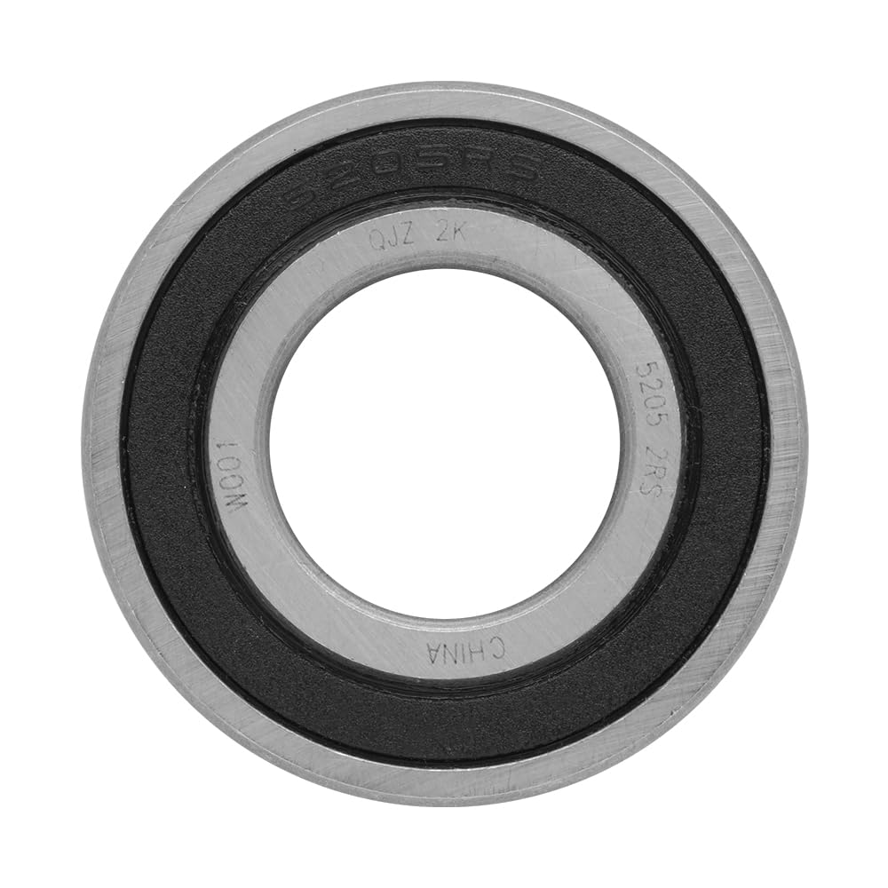 [2-Pack] 5205-2RS - Angular Contact Ball Bearing 0.984 in (25 mm) x 2.047 in (52 mm) x 0.811 in (20.6 mm) (ID x OD x Width) with Double Rubber Seal