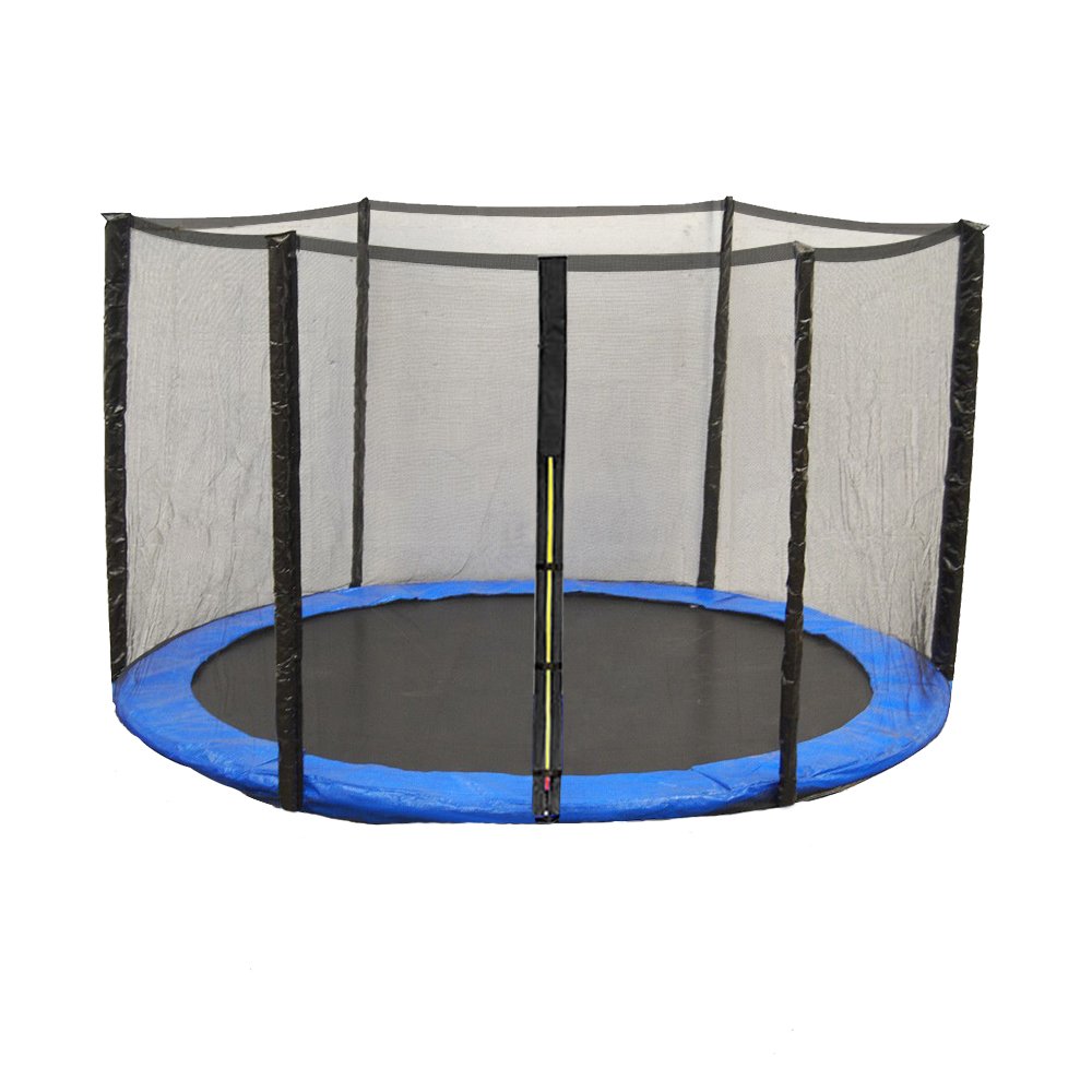 Green Bay 10FT Blue Replacement Trampoline Pad and Net Set with UV Resistant Safety Guard and Safety Enclosure for 6 poles Trampoline