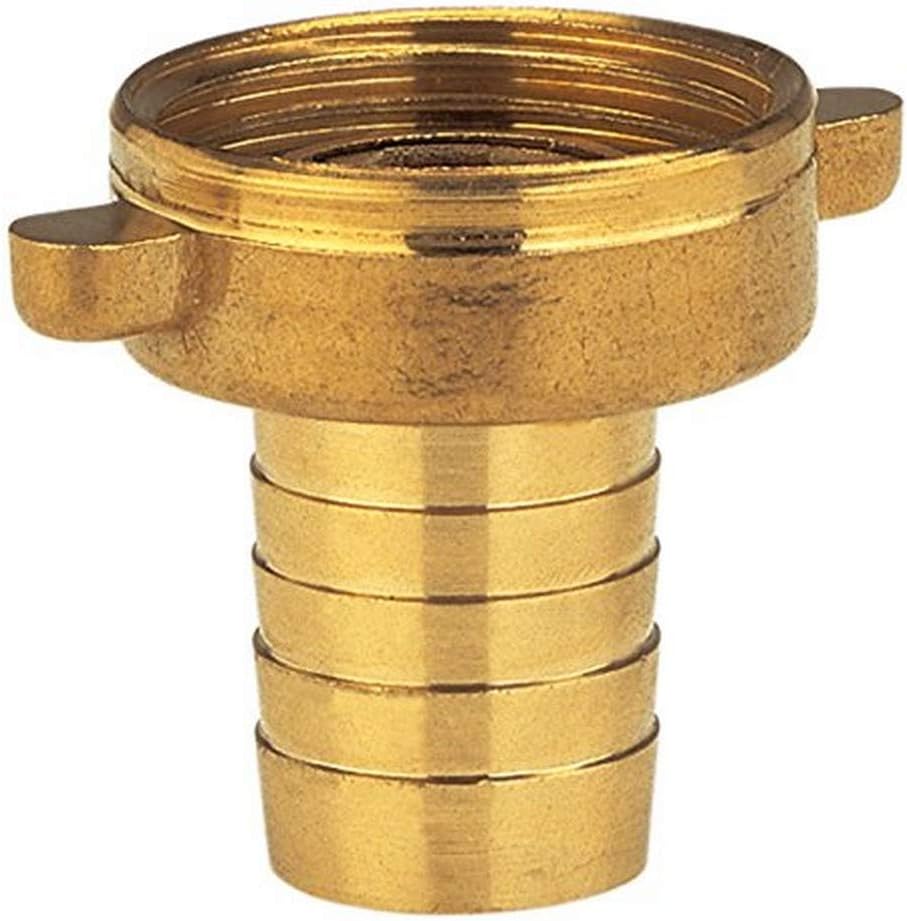 GARDENA Brass Hose Fitting 2 Parts: Screw-Quality Brass, 33.3 mm (G 1 ") - Thread, For 13 mm (1/2") - Tubing (7143-20)