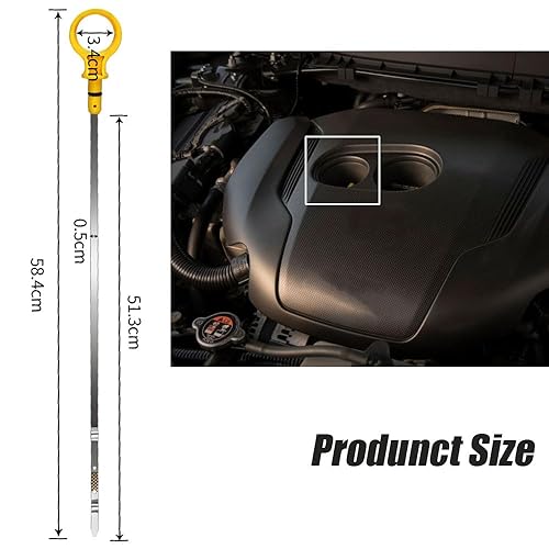Miniatura 5 de Varilla de medición de aceite de motor para Mazda CX-9 2009-2013 Mazda 6 2007-2013 reemplaza CY01-10-450A CY0110450A
