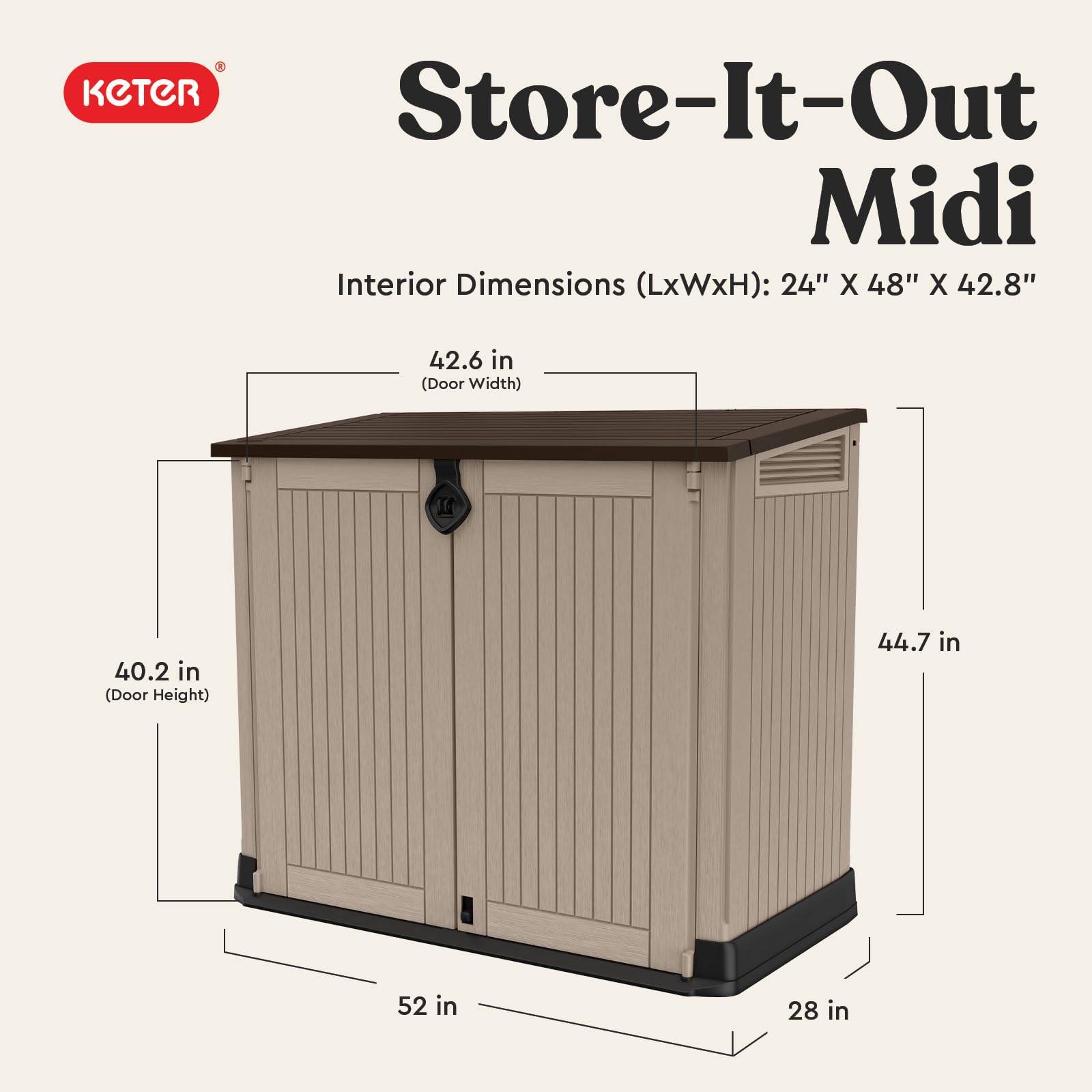 Keter Store it Out Midi, 132x71,5x113,5 cm