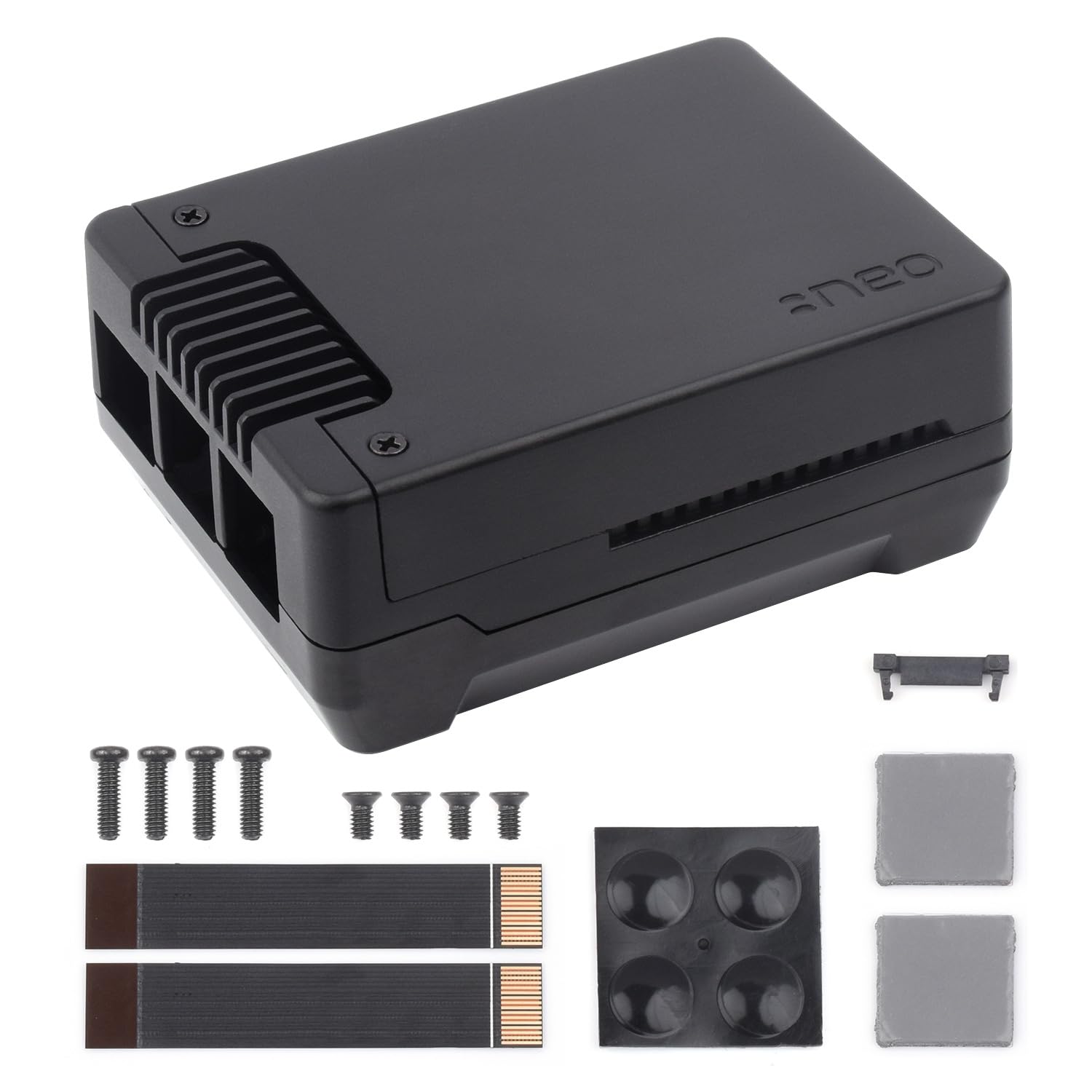 Waveshare Argon NEO Aluminum Alloy Case for Raspberry Pi 5, with Built-In Cooling Fan & Removable Top Cover & M.2 NVME Expansion Slot