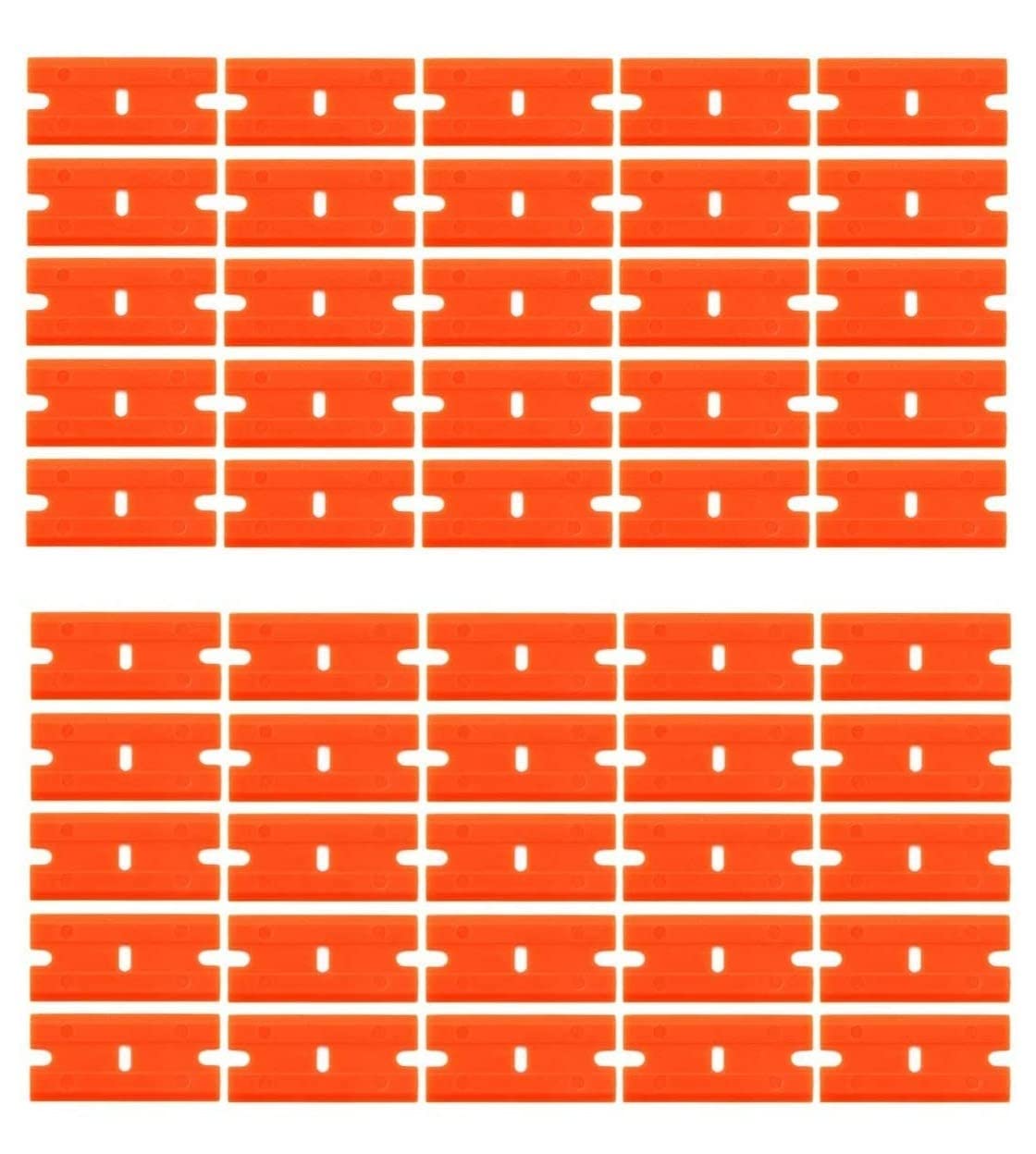 Wroughton 50 pcs Plastic Razor Blades for Safety Titan Scraper, Double Edged Plastic Scraper Blades Remove Decals/Stickers/Adhesive Label/Clean Glass (B0B21BY72C) Amazon Price History, Amazon Price Tracker