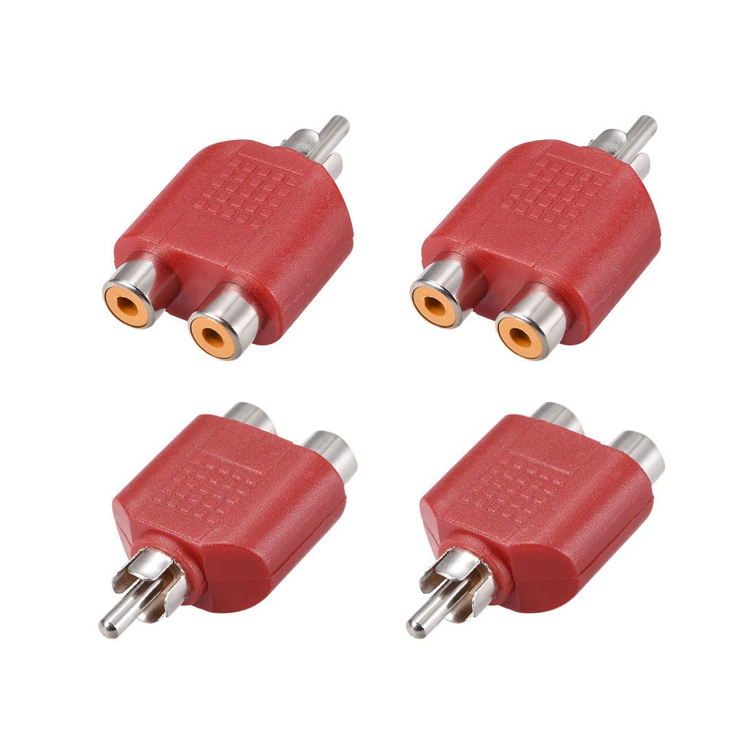 4 Pezzi ADATTATORE AUDIO DA SPINA RCA MASCHIO A PRESA 2 RCA - Foto 6