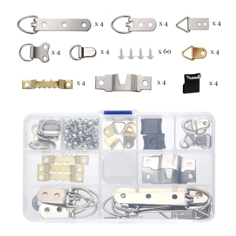 Maierke Bilderaufhänger-Set – 353-teiliges Set Mit Sägezahn, D-Ringen, Haken & Schrauben Zum Bilderaufhängen