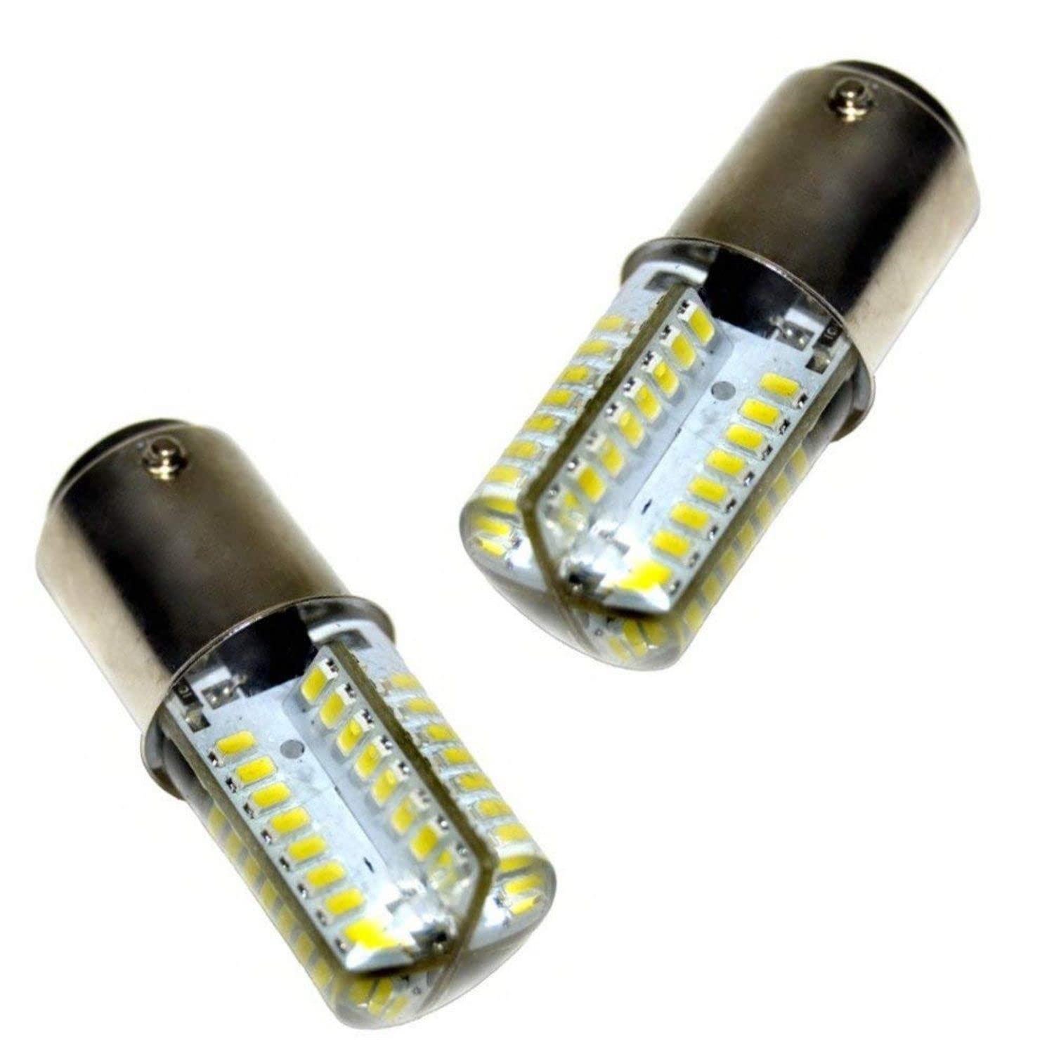 HQRP 2-Pack LED Light Bulb Cool White Compatible with Singer 201/221 / 301/401 / 500/503 / 600/604 / 620/625 / 626/628 Sewing Machine