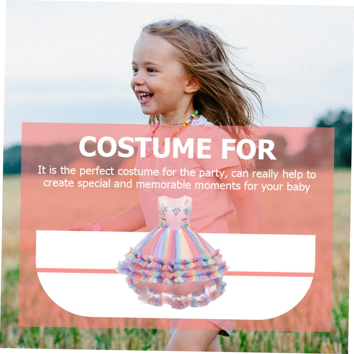1pezzi Gonna Tulle Per Bambine Con Design Unicorno Costume Cosplay Per Feste e Occasioni Speciali Per Compleanni e Spettacoli