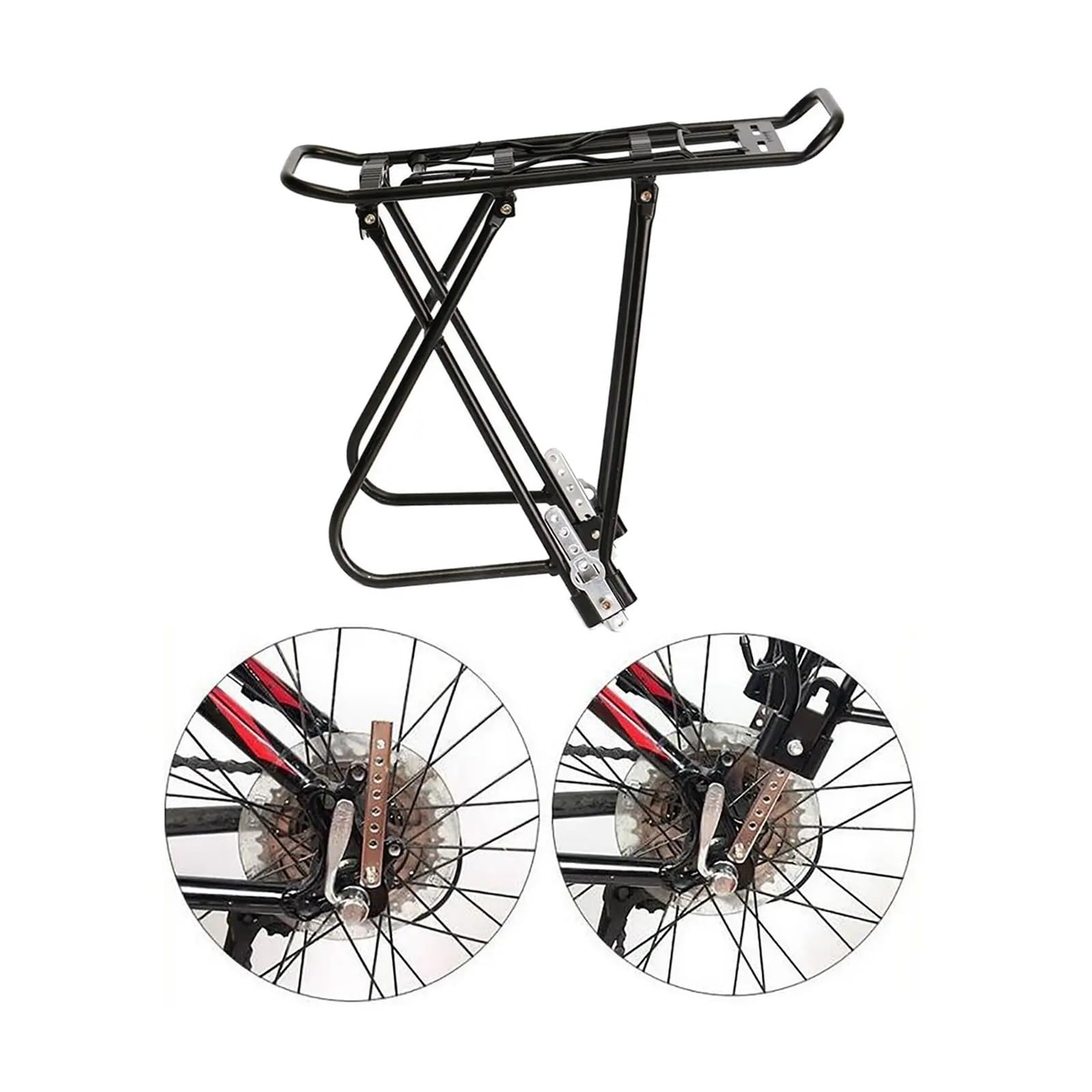Bagażnik rowerowy ze stopu aluminium, przedni i tylny