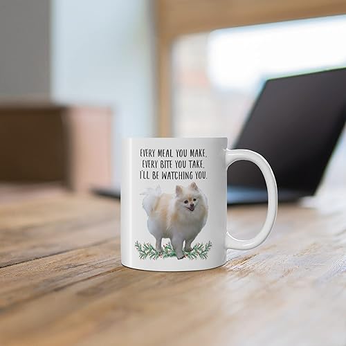 Miniatura 6 de Lovesout Divertidos regalos de oro blanco de Pomerania para mujeres, Día de la Madre 2023 Every Meal You Make Every Bite You Take Taza de café Taza