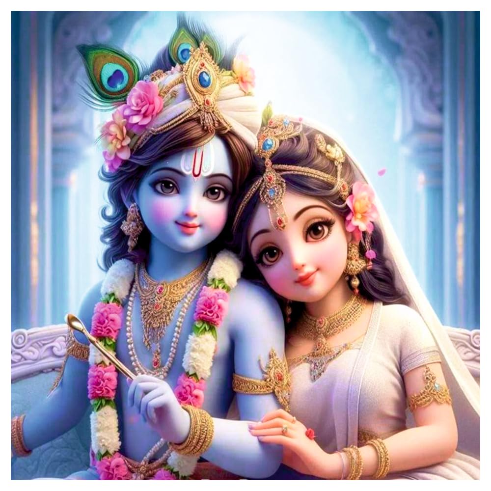 Sky Flying Vinyl Radha And Krishna Religion Wall Poster For Living Room, Bad Pooja Office (Size - 46Cm X 46Cmself-Adhesive, Smooth Surface, 46 Cms) (B0CVW6J58R) Amazon Price History, Amazon Price Tracker