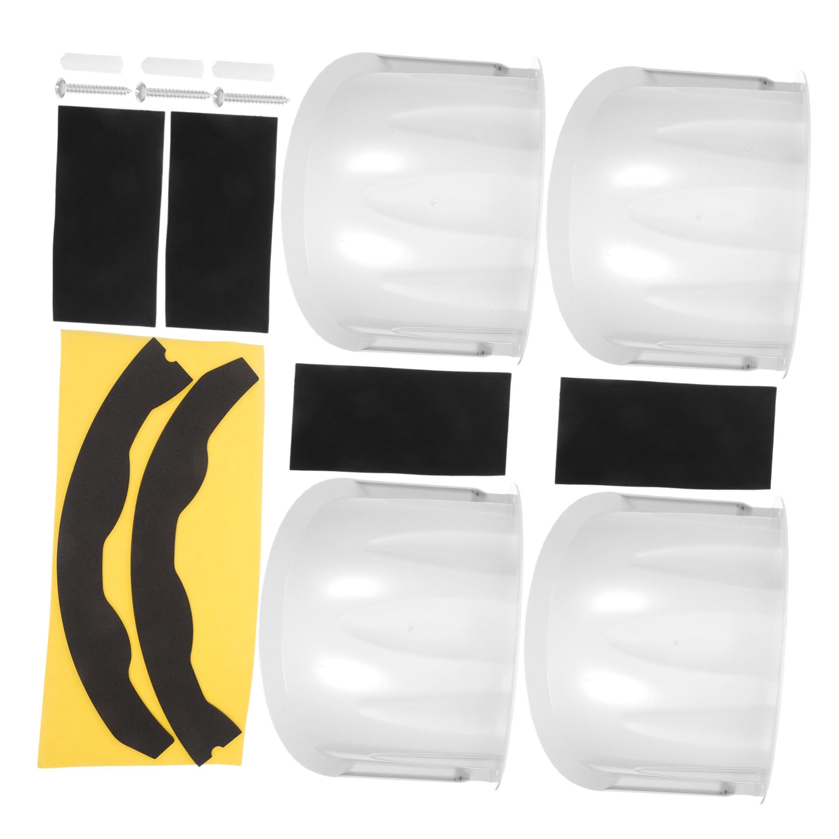 Boîtier de Protection pour Caméra Extérieure 4 Pièces PVC Demi-dôme Blanc