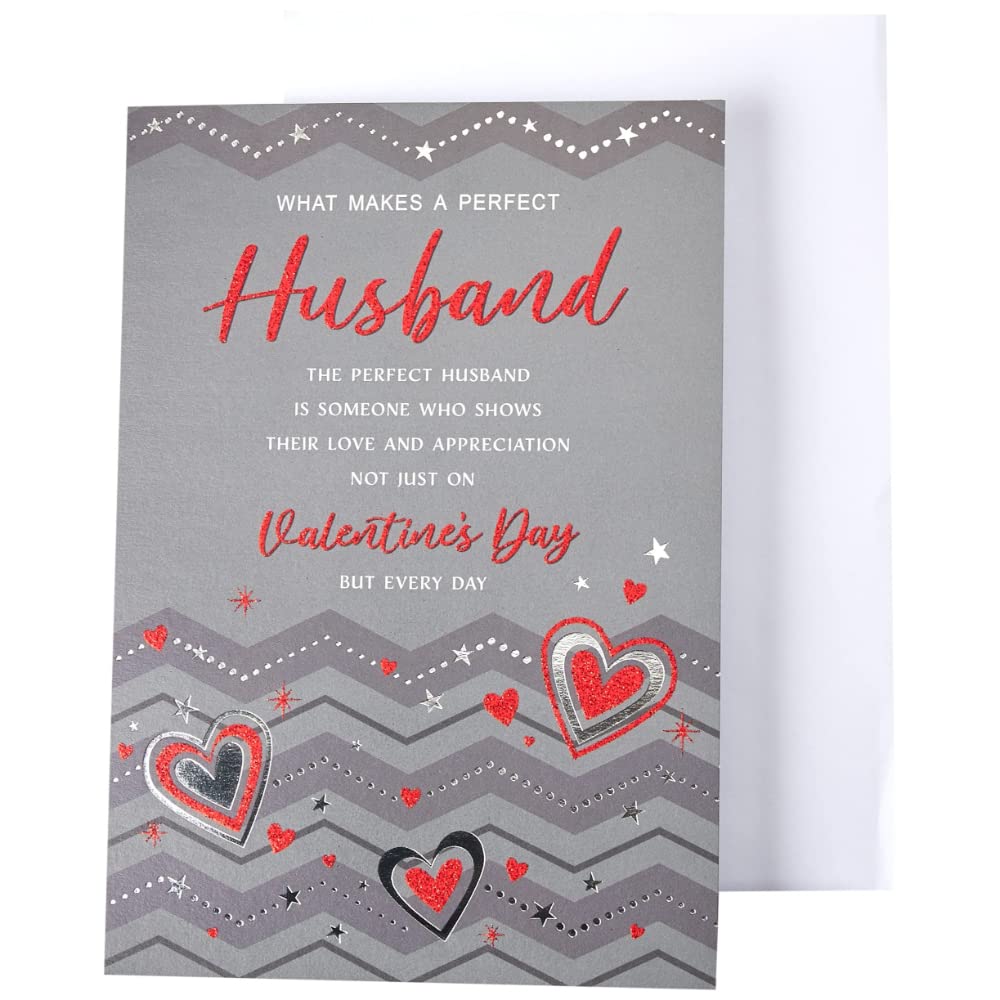 Modern Valentine's Card Husband - 9 x 6 inches - Regal Publishing C88184
