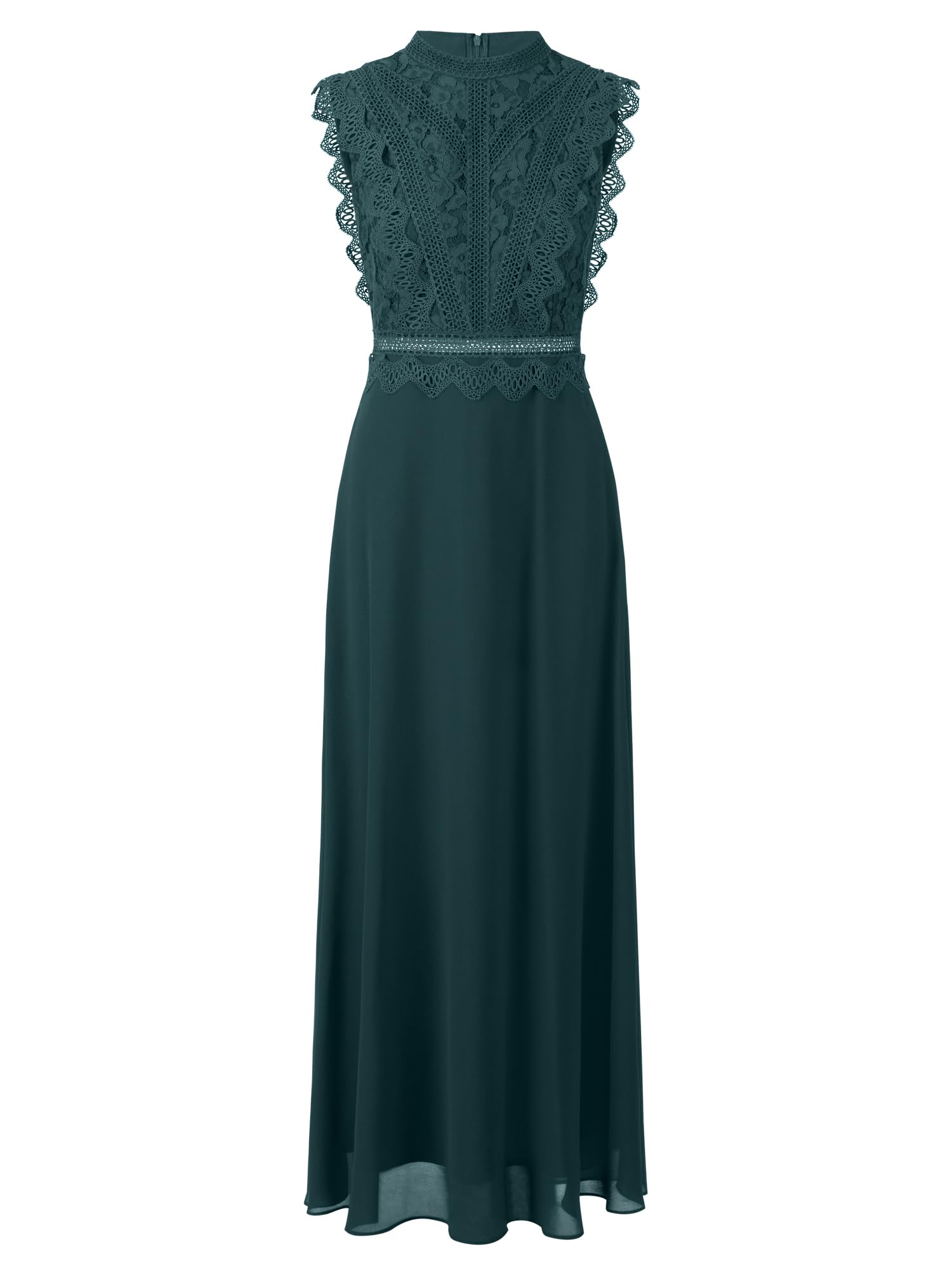 APART Abendkleid mit Spitze und transparentem Rückenteil,